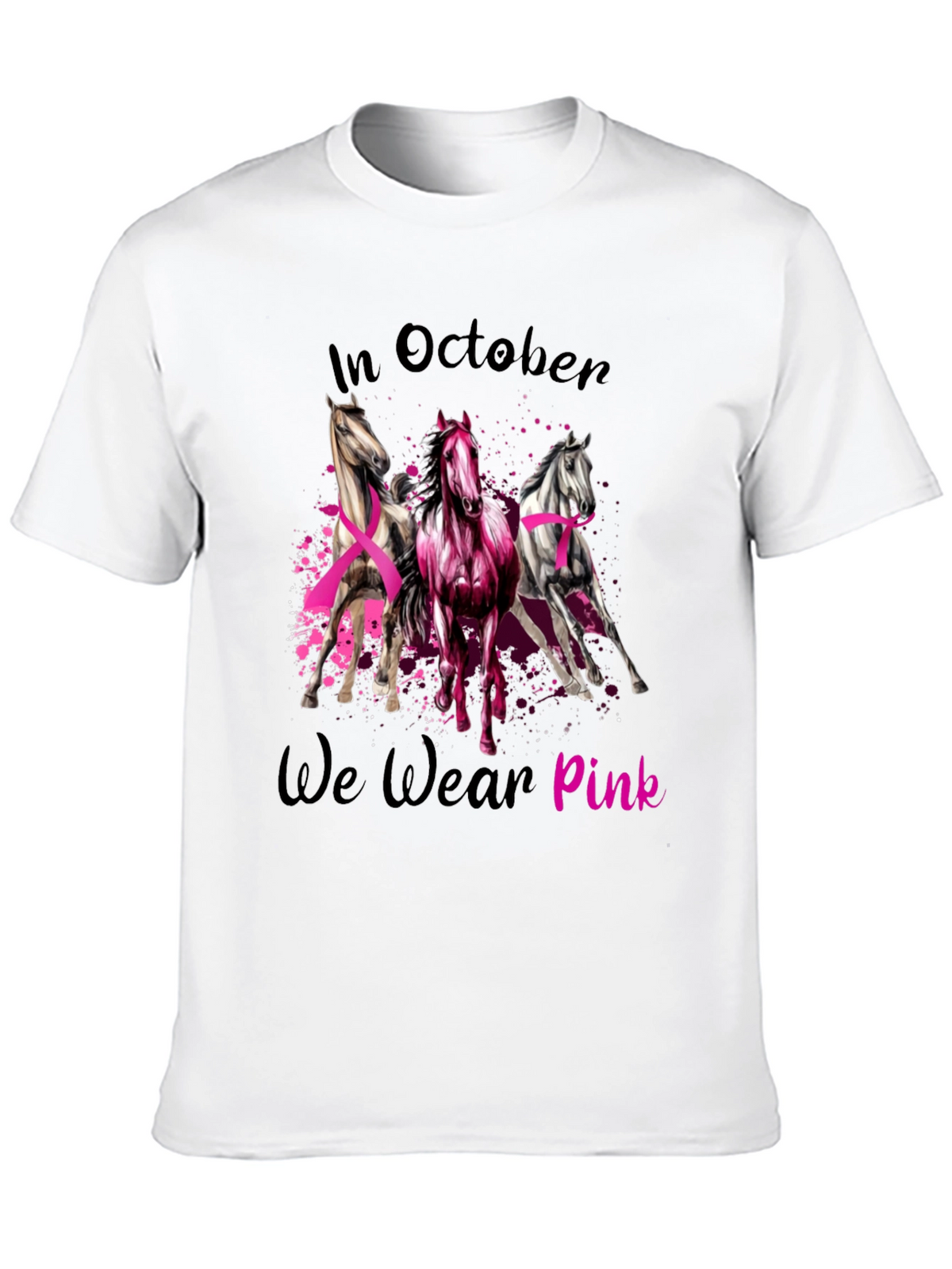 October Breast Cancer Awareness Horse T-Shirt