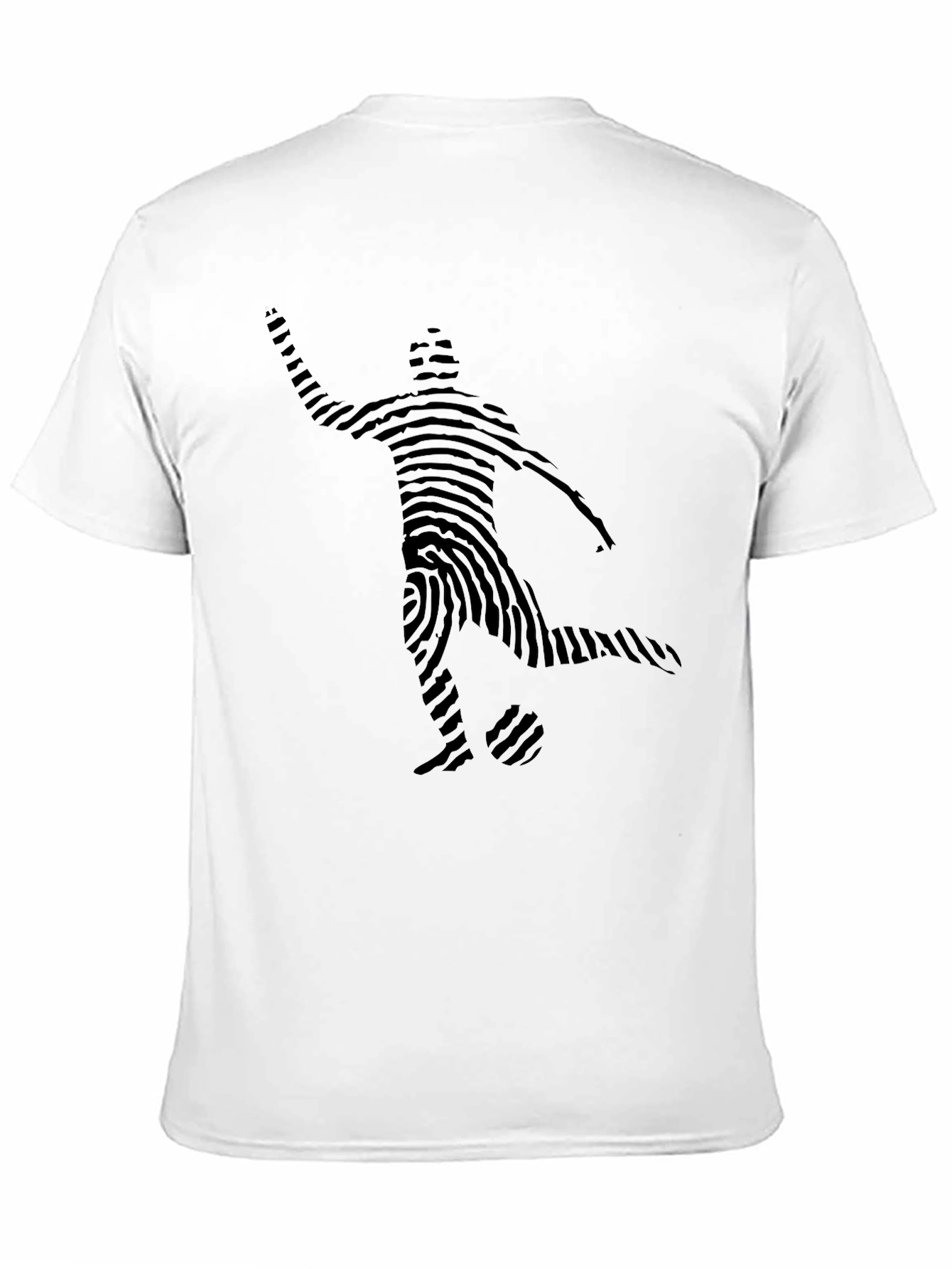 Soccer Fingerprint Graphic Tee - Unique Fan Shirt