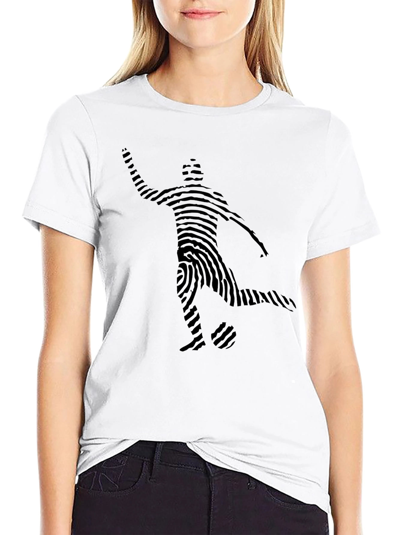 Soccer Fingerprint Graphic Tee - Unique Fan Shirt