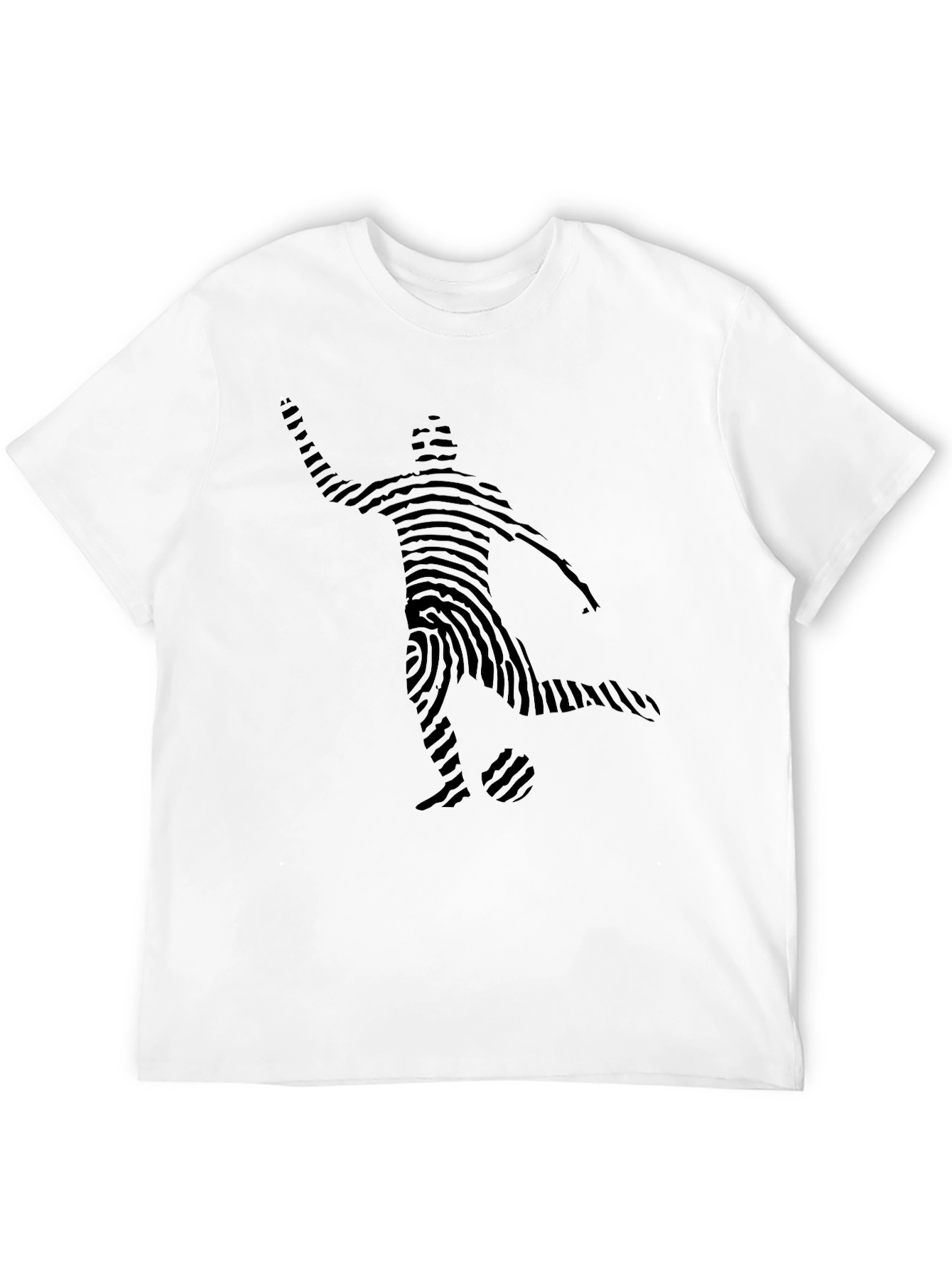 Soccer Fingerprint Graphic Tee - Unique Fan Shirt