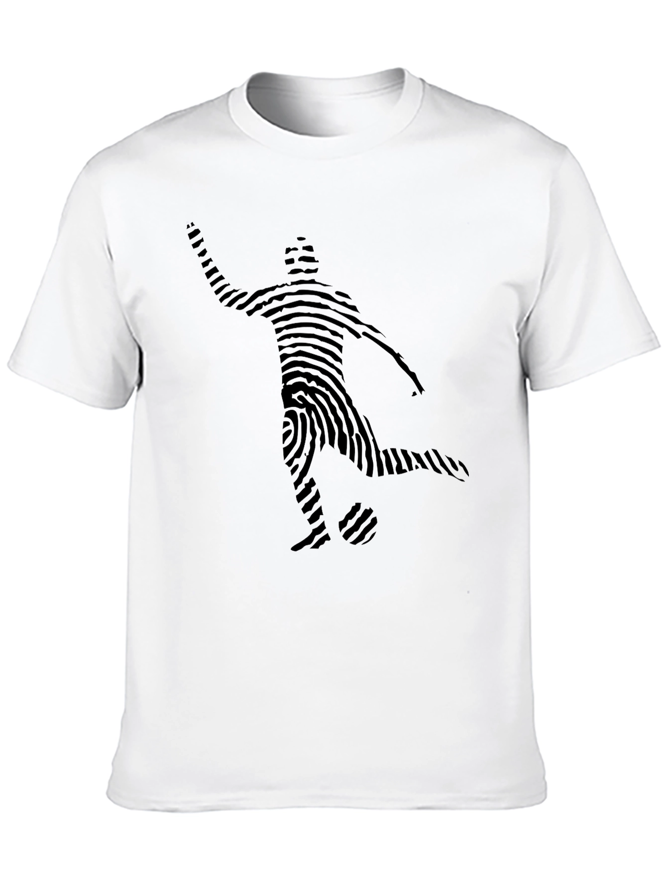 Soccer Fingerprint Graphic Tee - Unique Fan Shirt