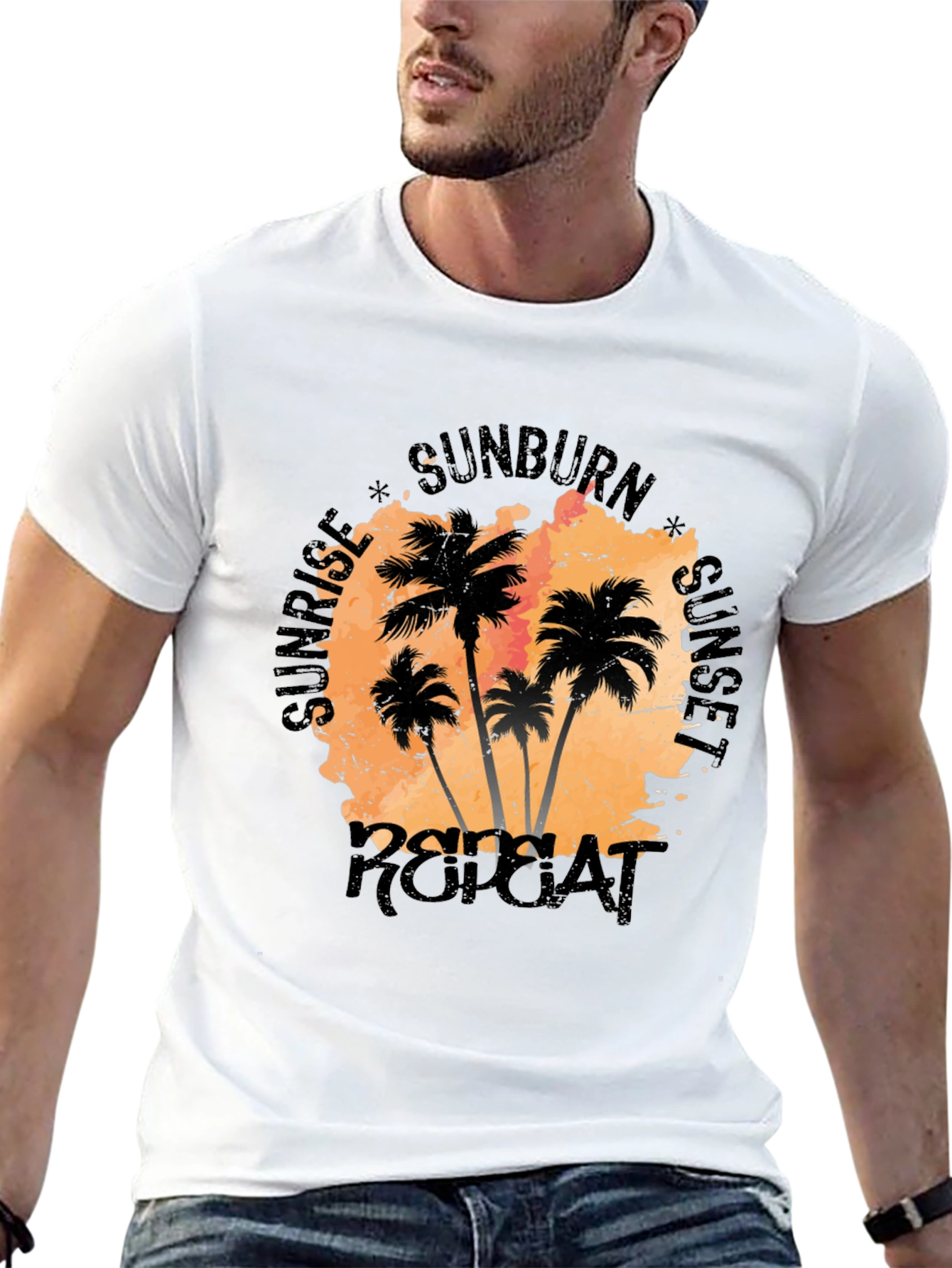 Sunrise Sunset Repeat Palm Tree T-Shirt