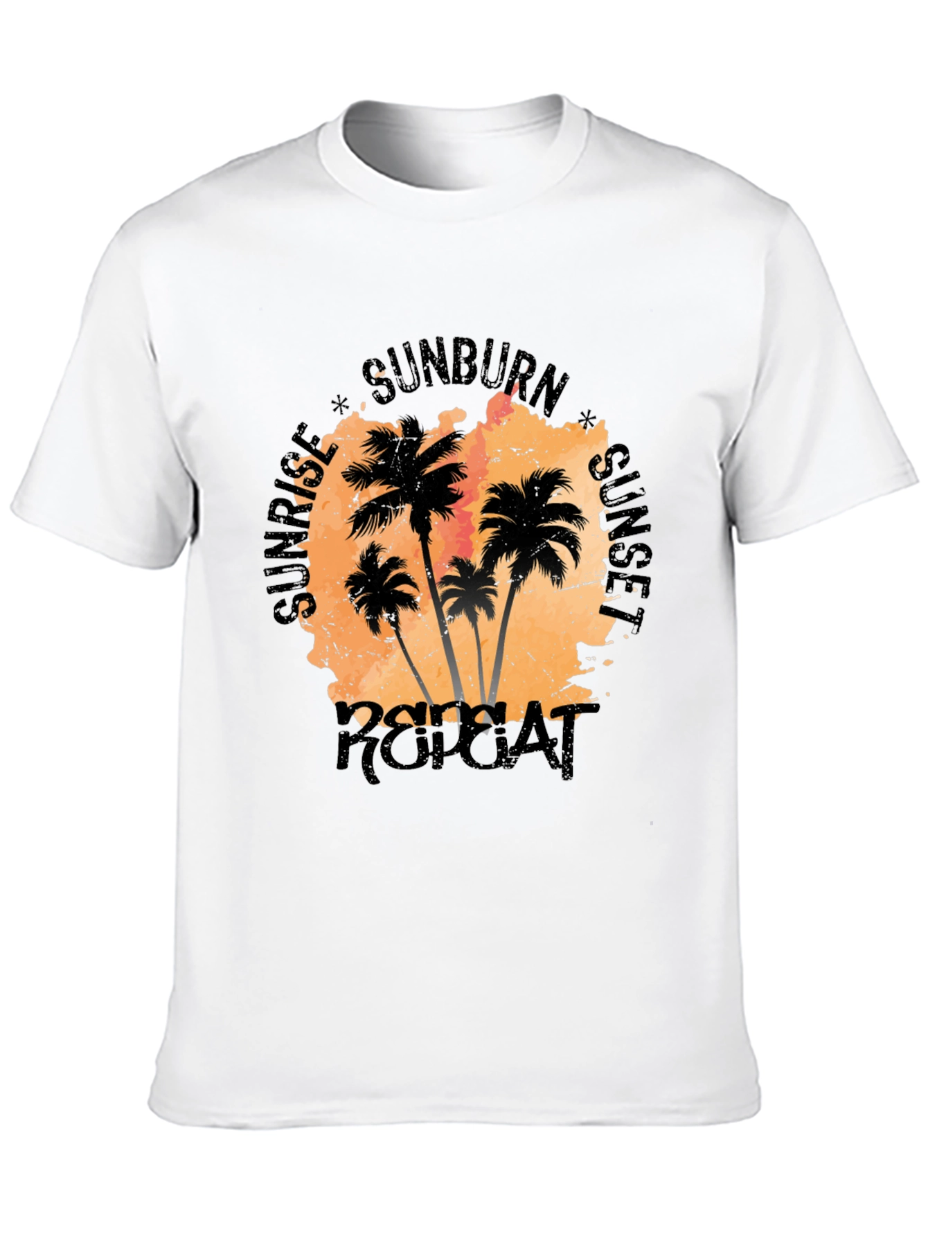 Sunrise Sunset Repeat Palm Tree T-Shirt