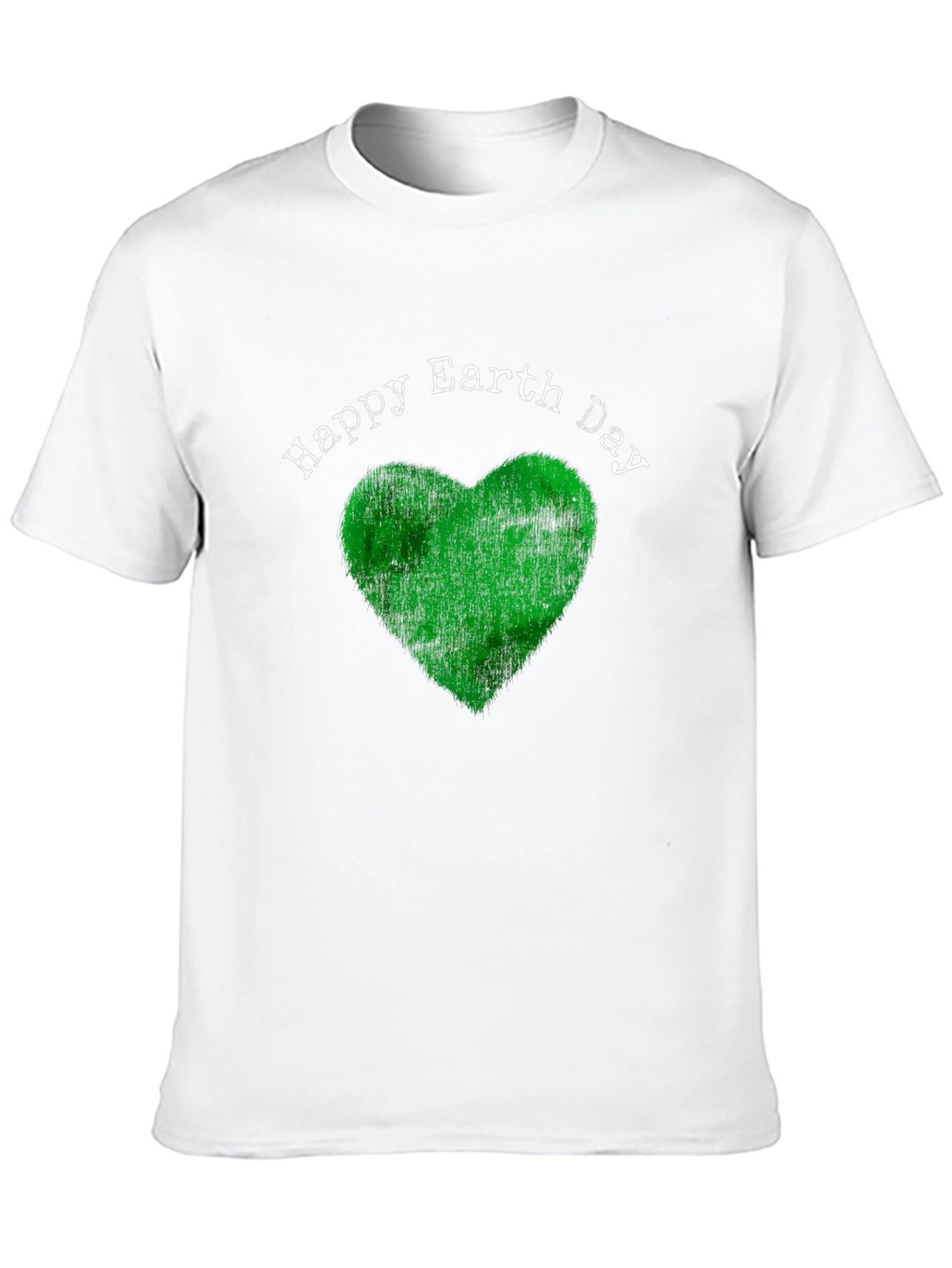 Happy Earth Day T-Shirt - Green Heart Design