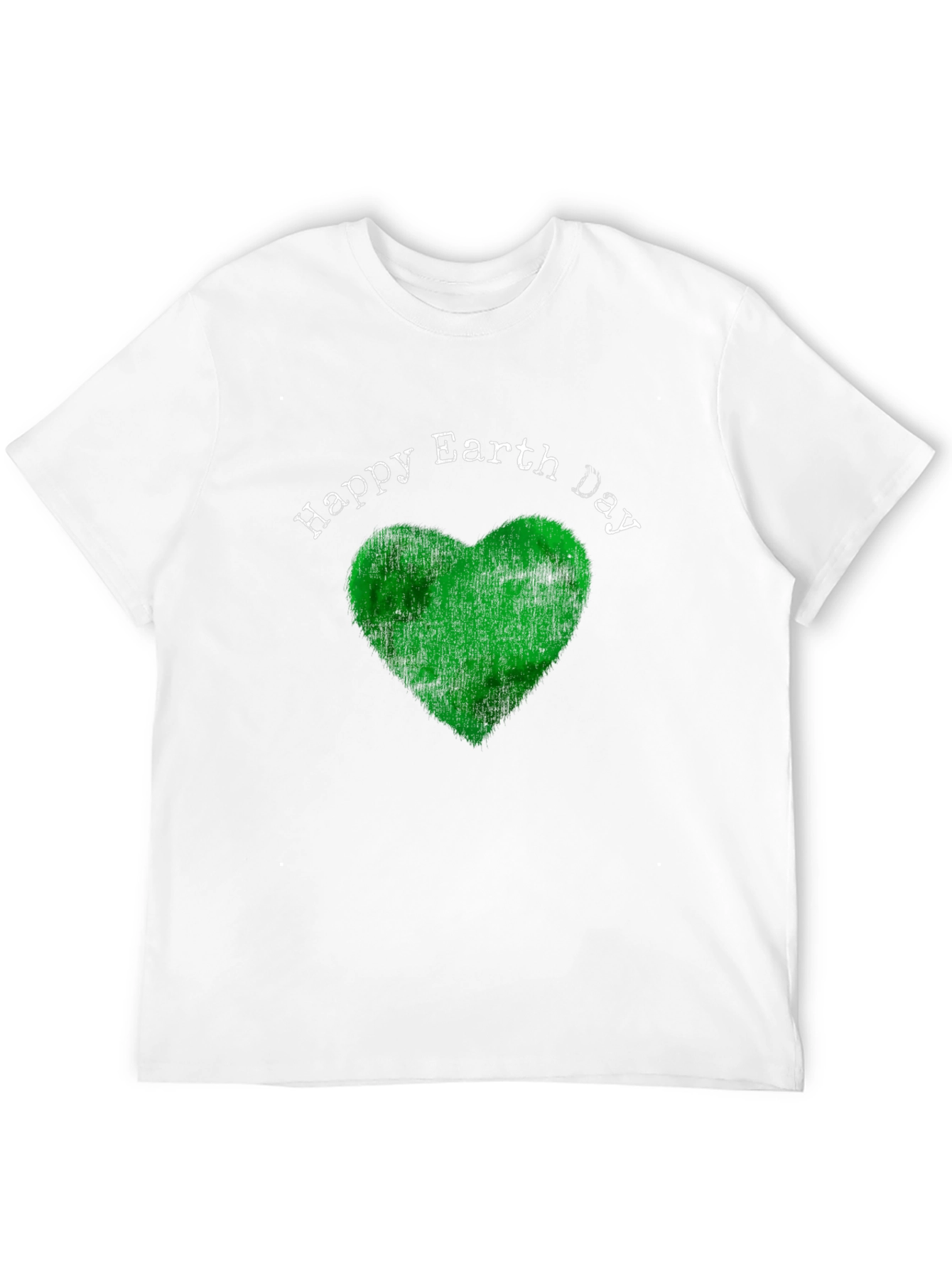 Happy Earth Day T-Shirt - Green Heart Design