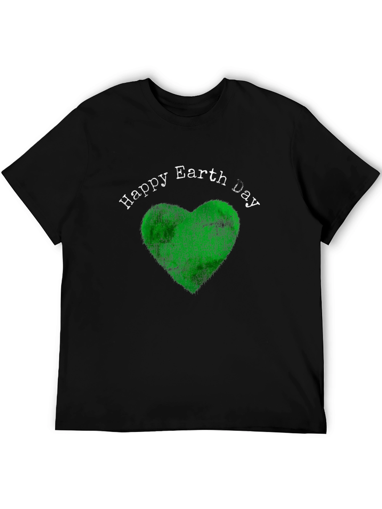 Happy Earth Day T-Shirt - Green Heart Design