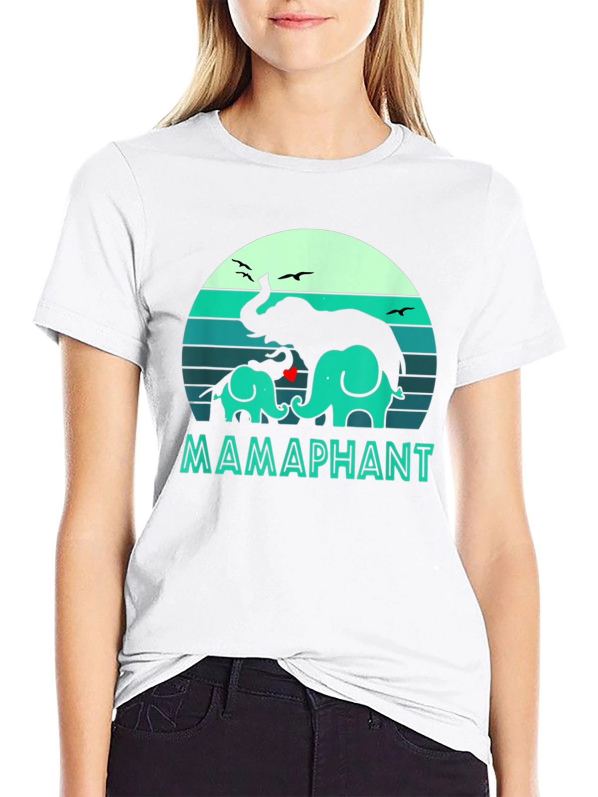 MAMAPHANT Graphic T-Shirt - Cute Elephant Design