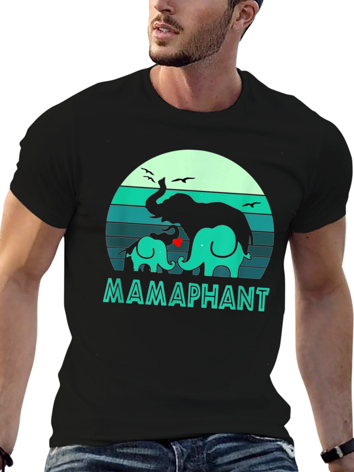 MAMAPHANT Graphic T-Shirt - Cute Elephant Design