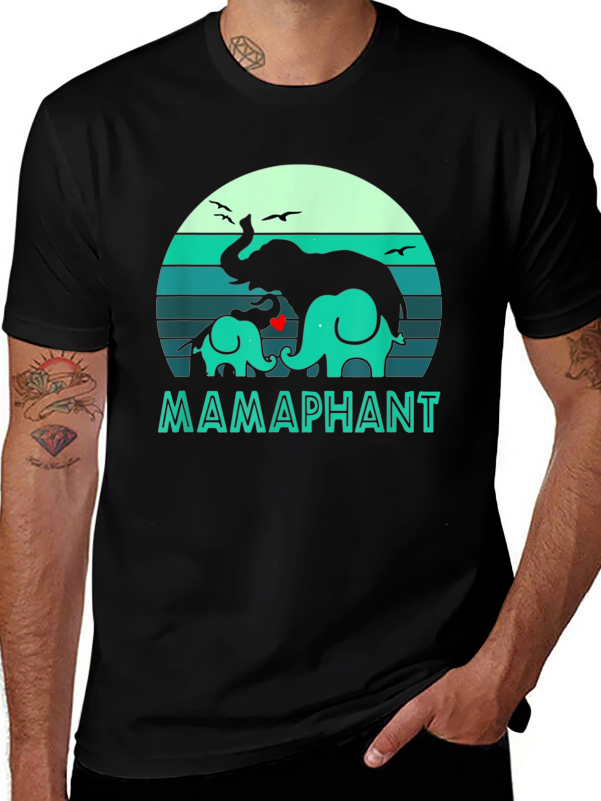 MAMAPHANT Graphic T-Shirt - Cute Elephant Design