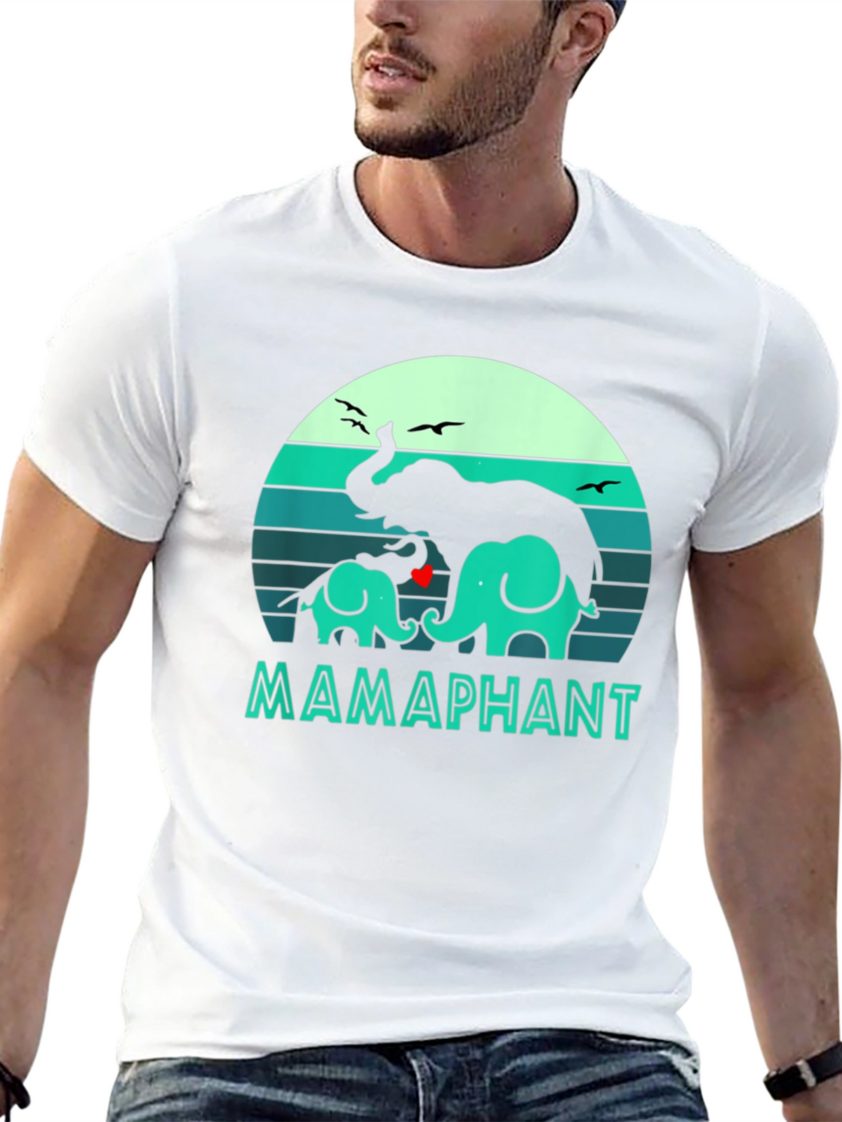 MAMAPHANT Graphic T-Shirt - Cute Elephant Design
