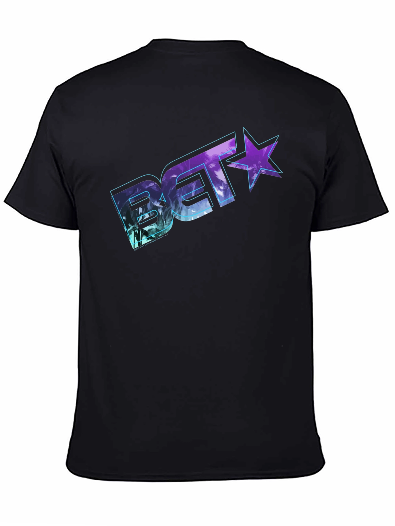 BET Palm Design Black T-Shirt