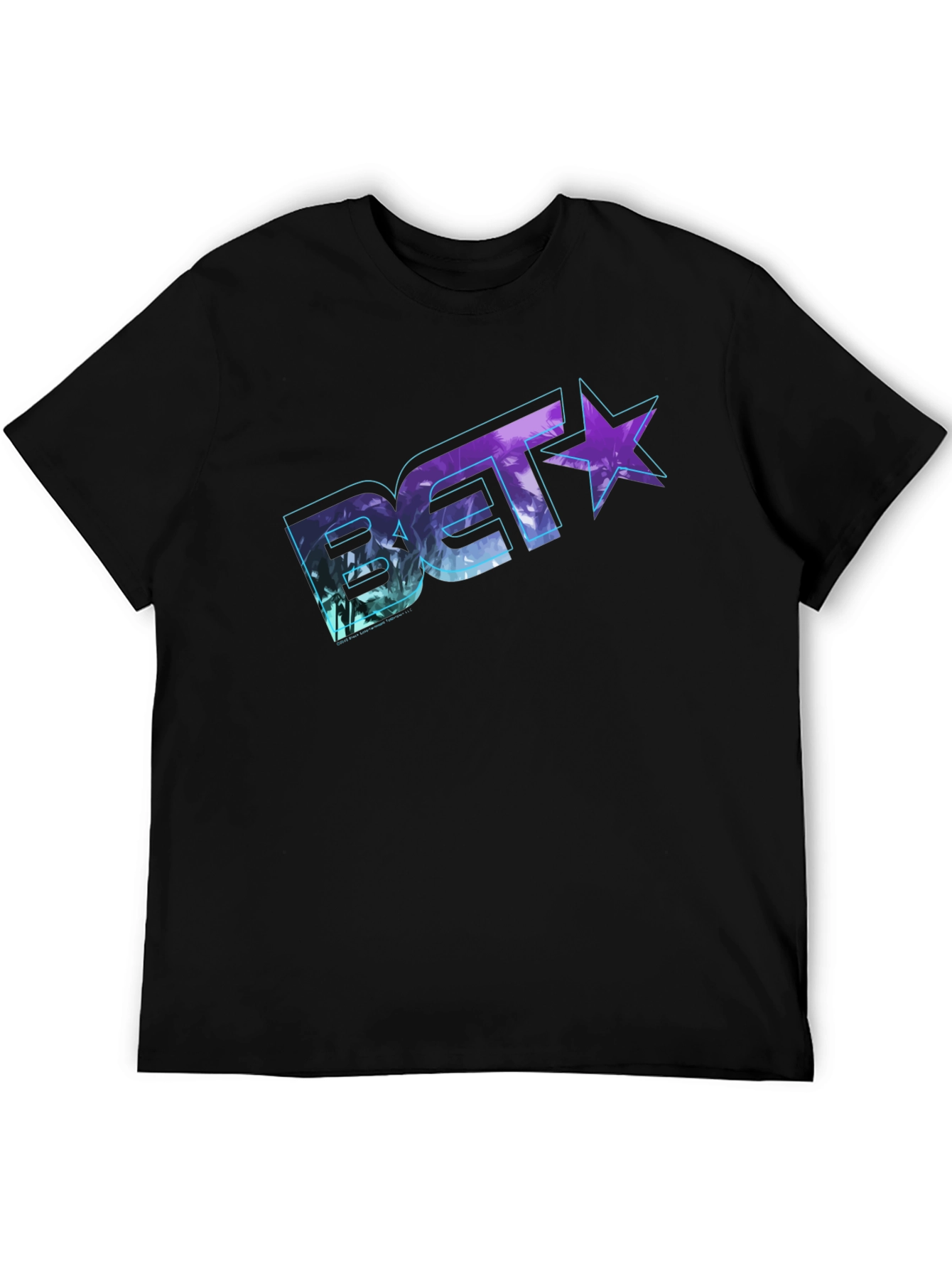 BET Palm Design Black T-Shirt