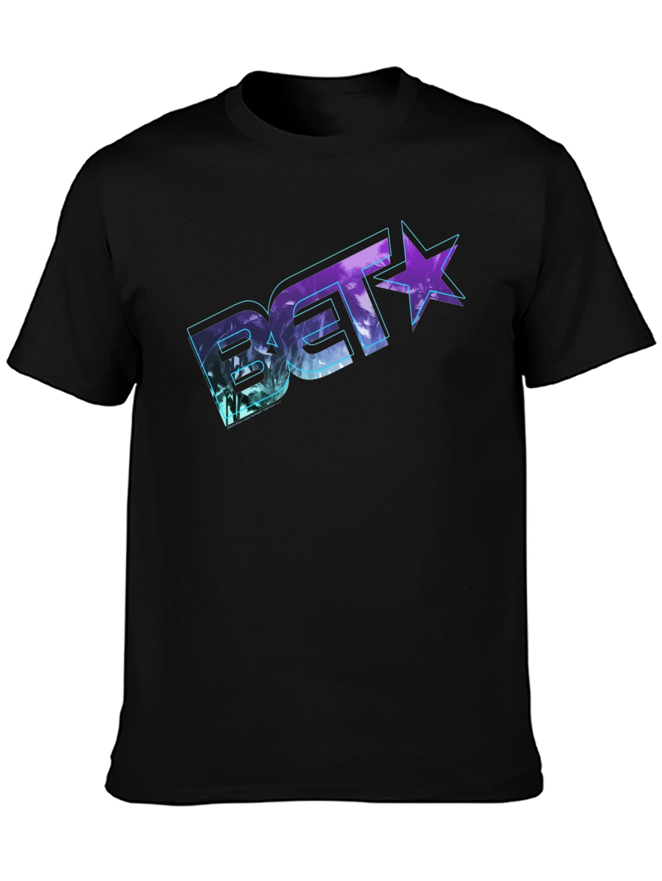 BET Palm Design Black T-Shirt