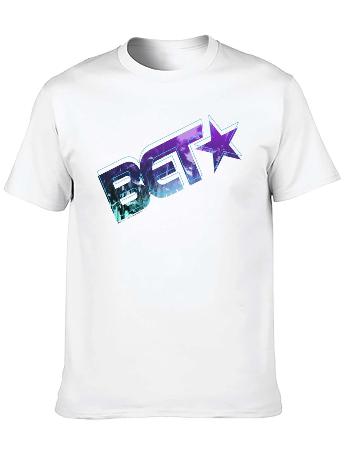 BET Palm Design Black T-Shirt