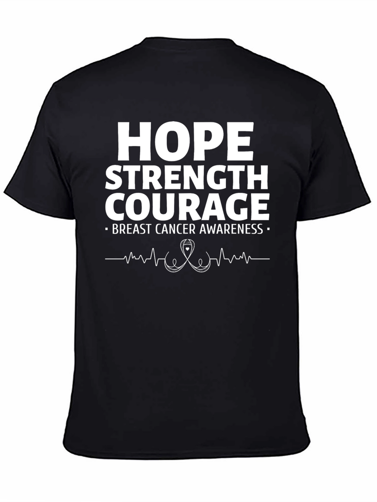 Hope Strength Courage Breast Cancer Awareness T-Shirt