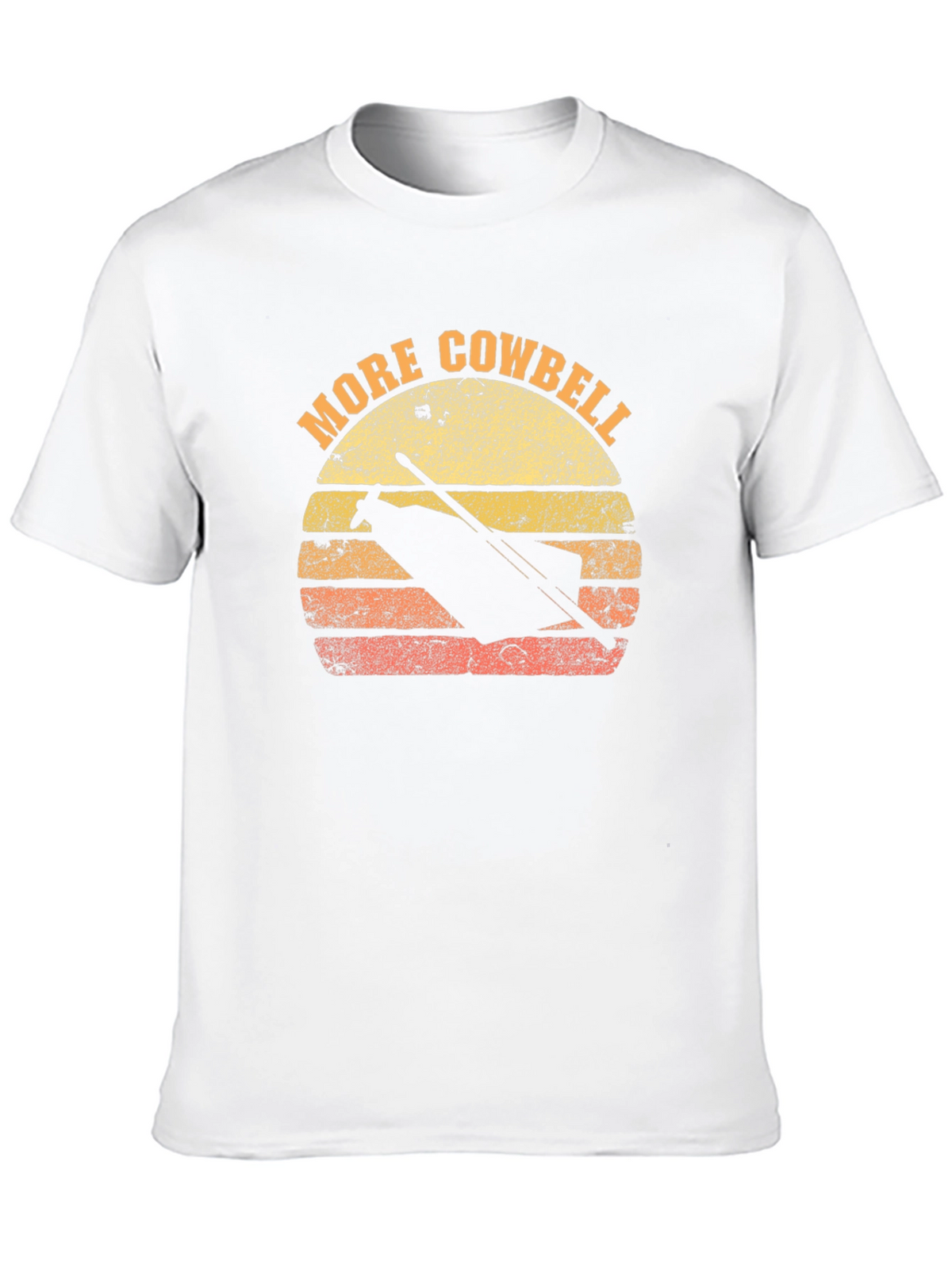 More Cowbell T-Shirt Retro Sunset Graphic Tee