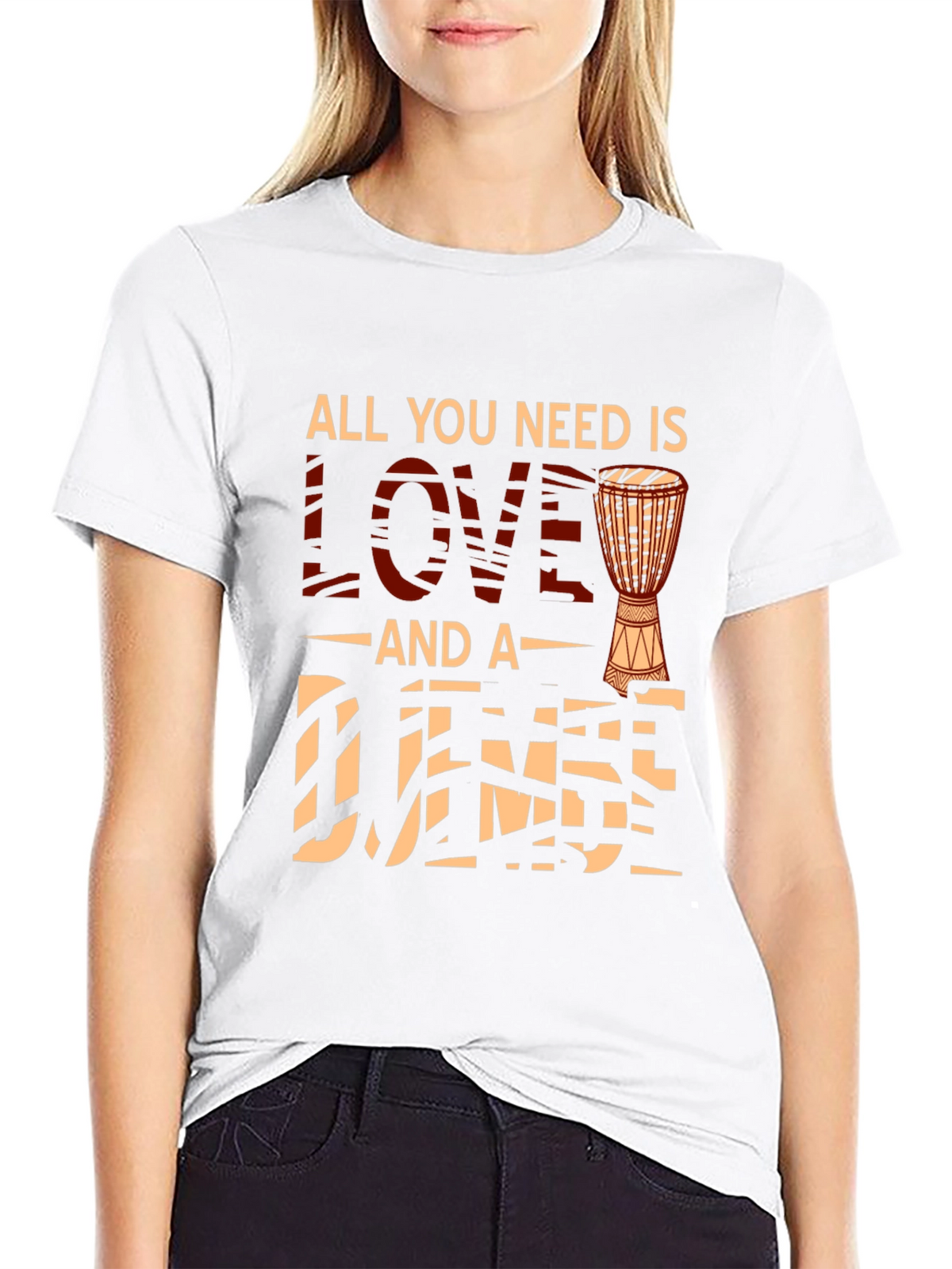 Love and Djembe T-Shirt - Musician Tee