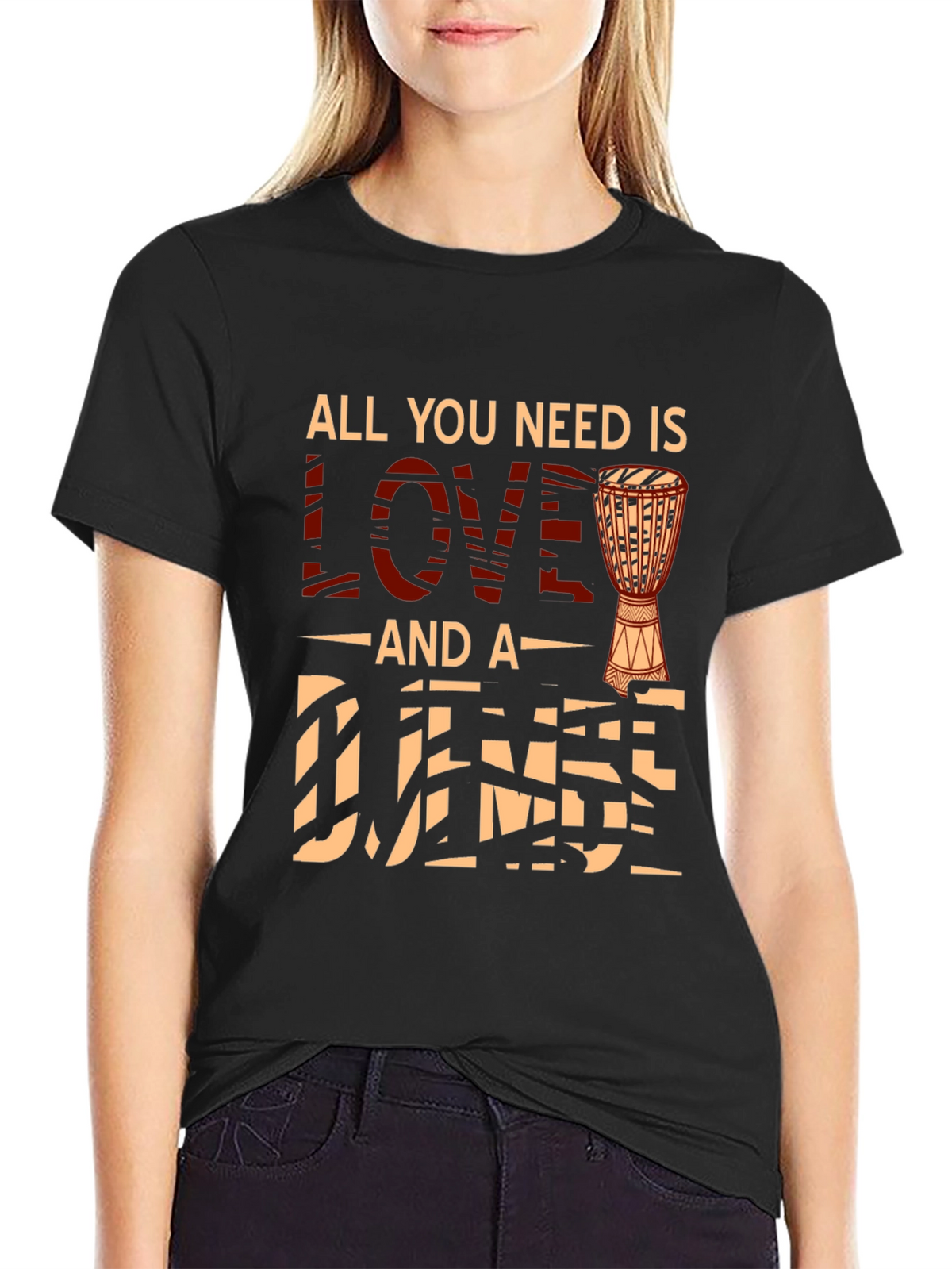 Love and Djembe T-Shirt - Musician Tee
