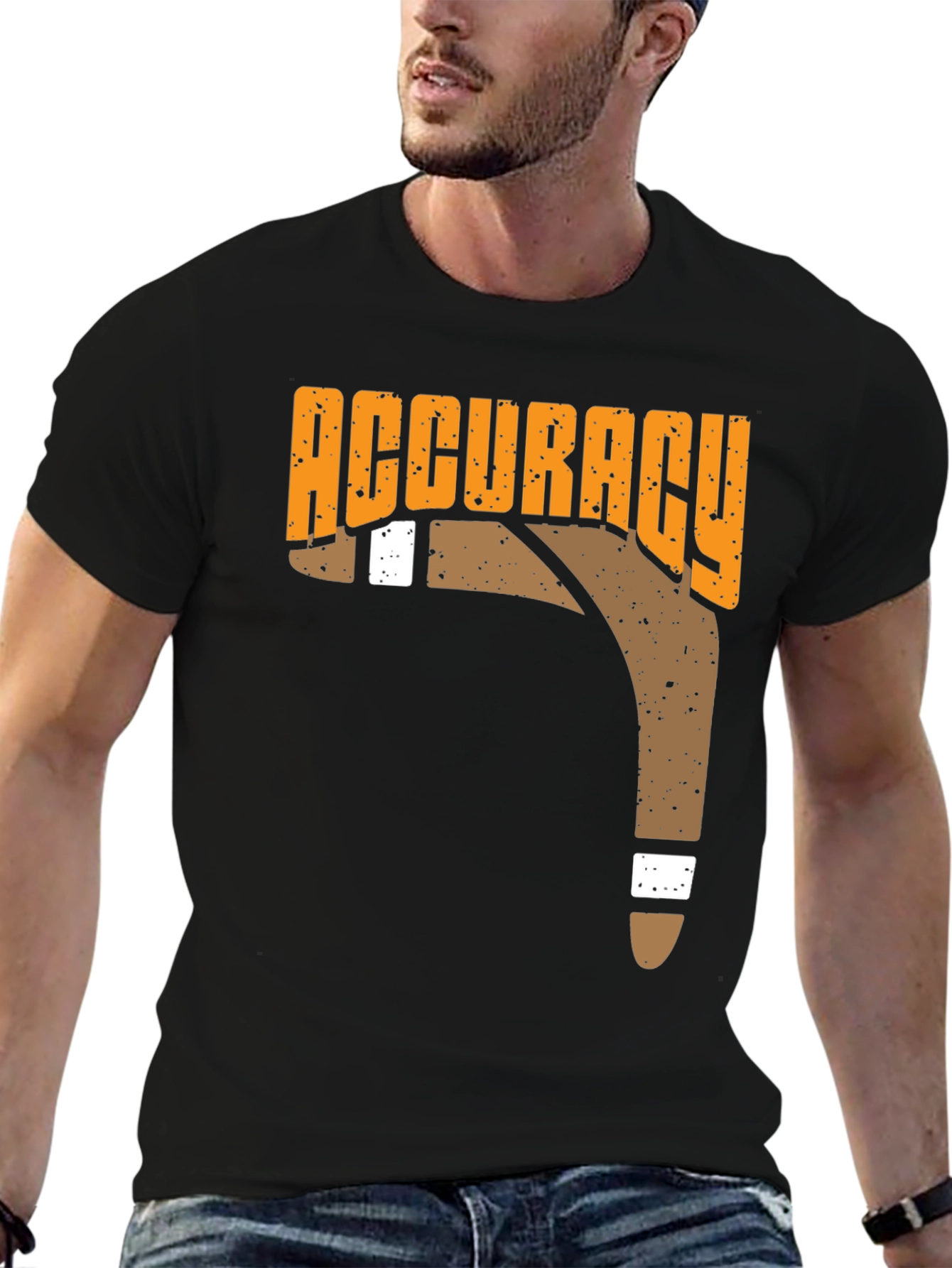 Accuracy Boomerang T-Shirt Black Casual Tee