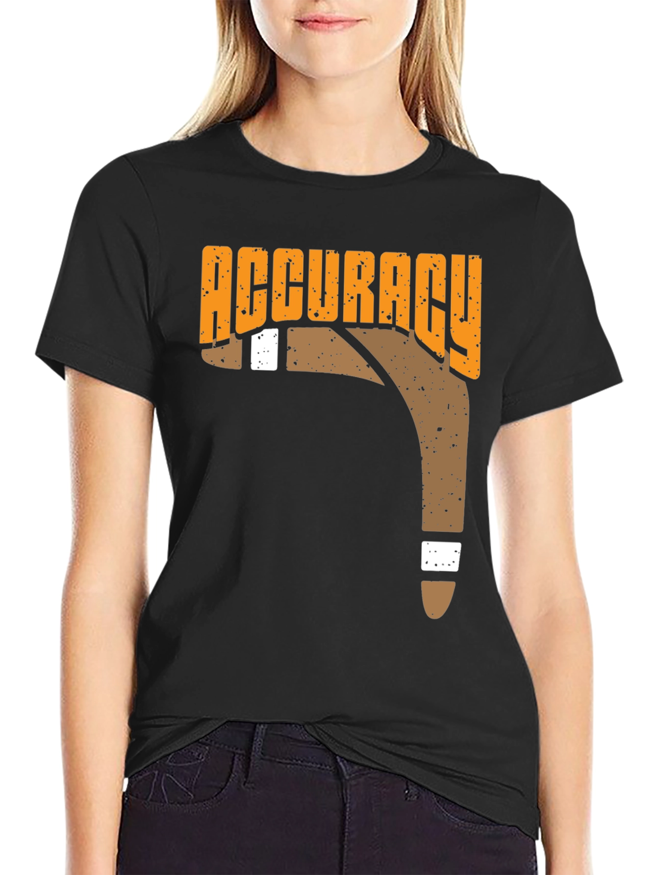 Accuracy Boomerang T-Shirt Black Casual Tee