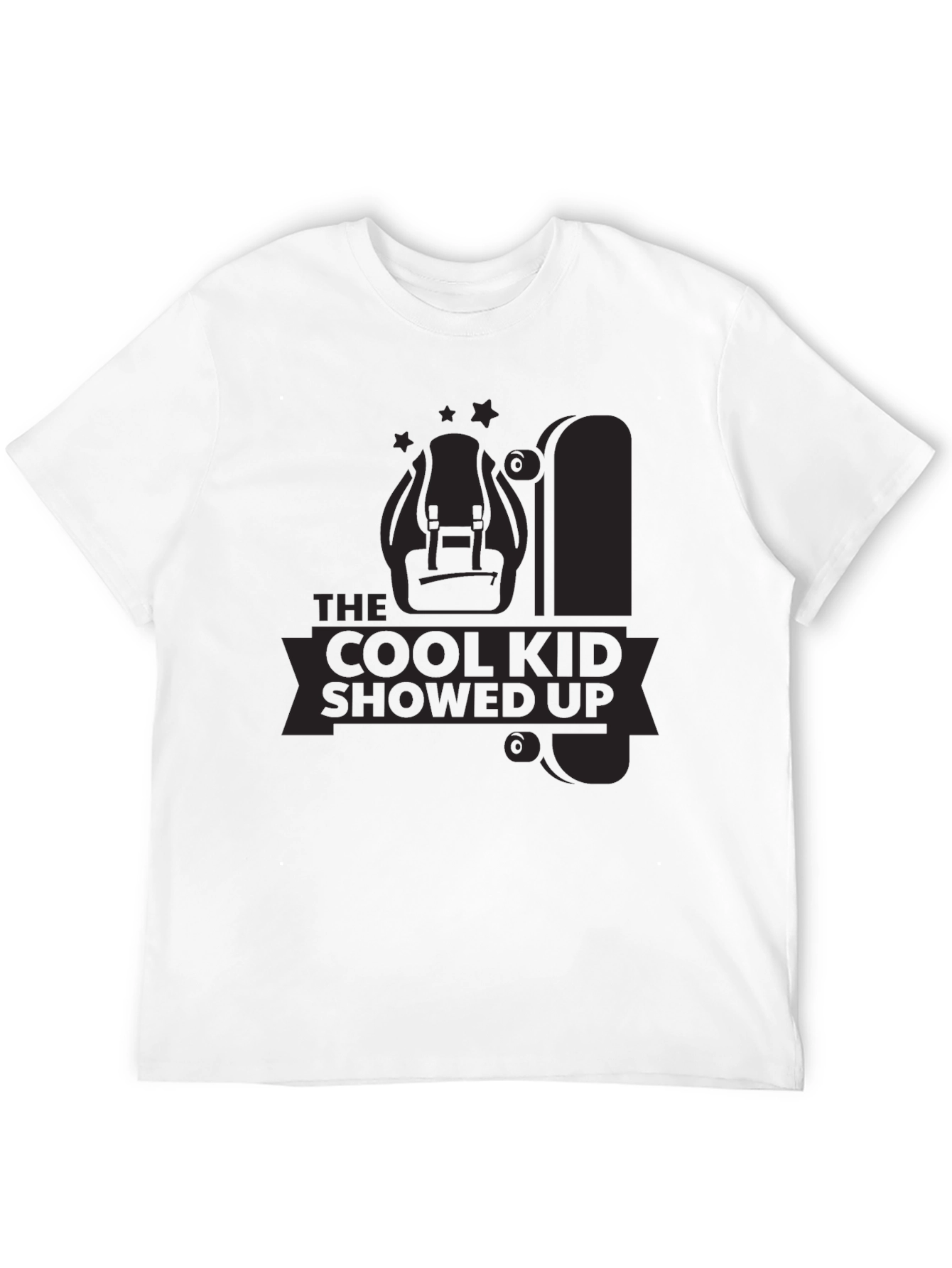 Cool Kid Showed Up Black Graphic Tee