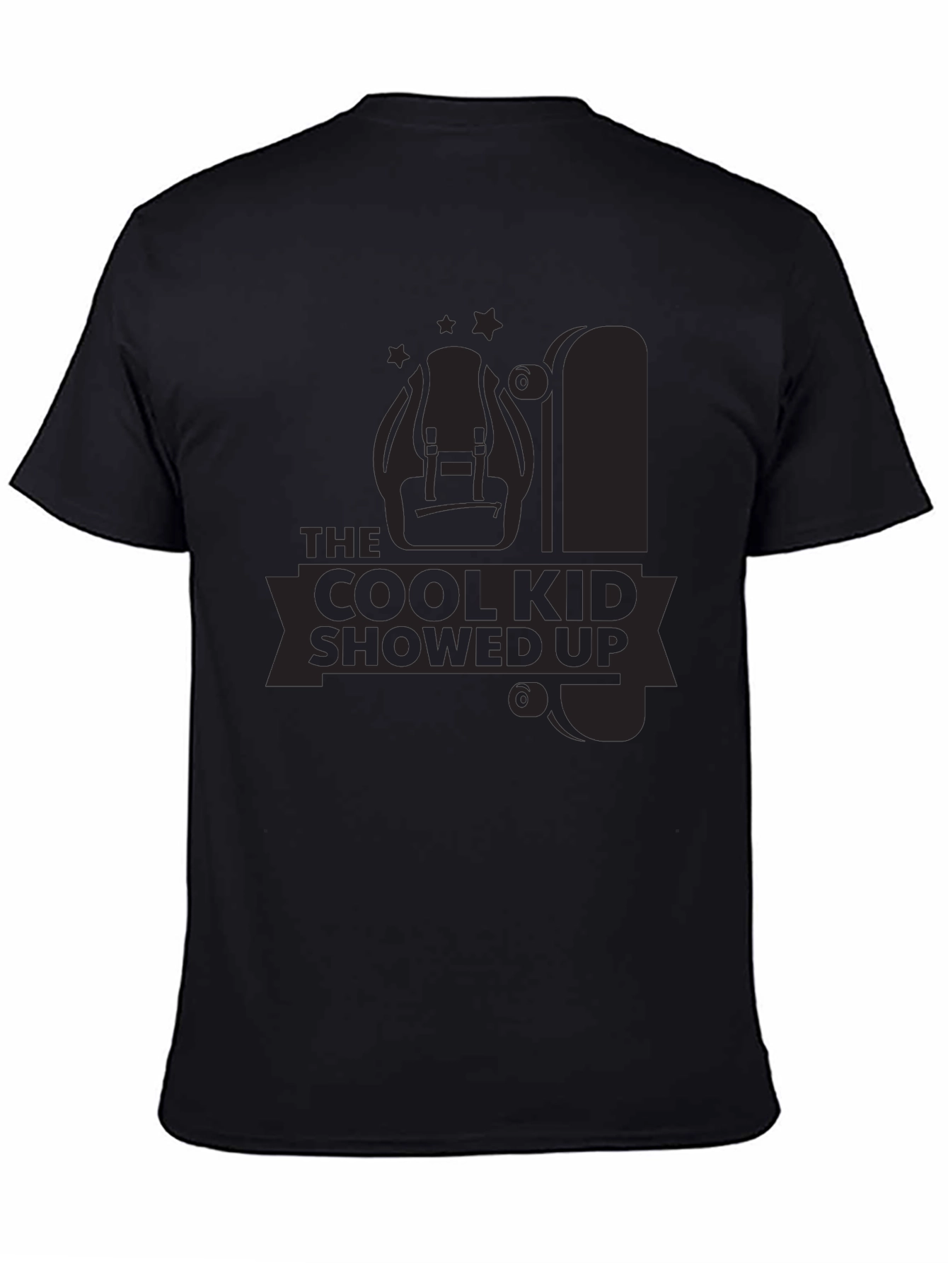 Cool Kid Showed Up Black Graphic Tee