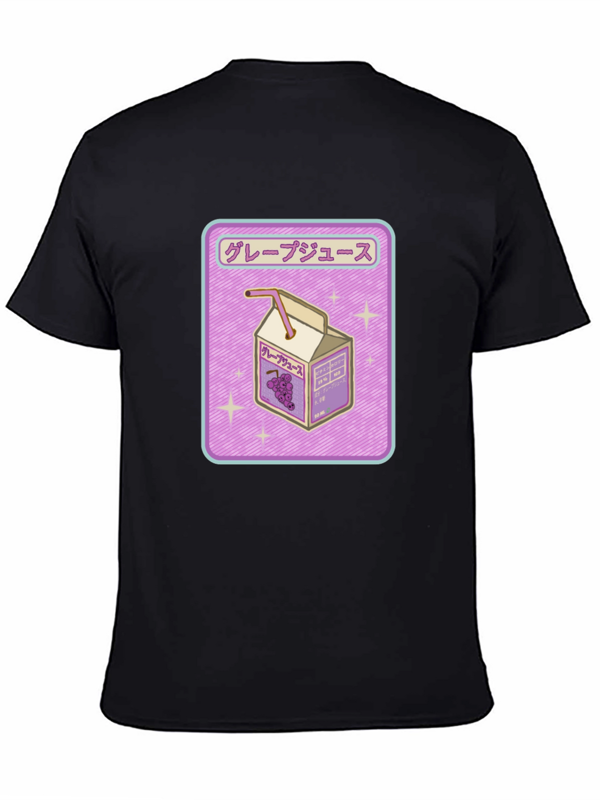 Grape Juice Box Graphic Tee - Trendy Anime Style