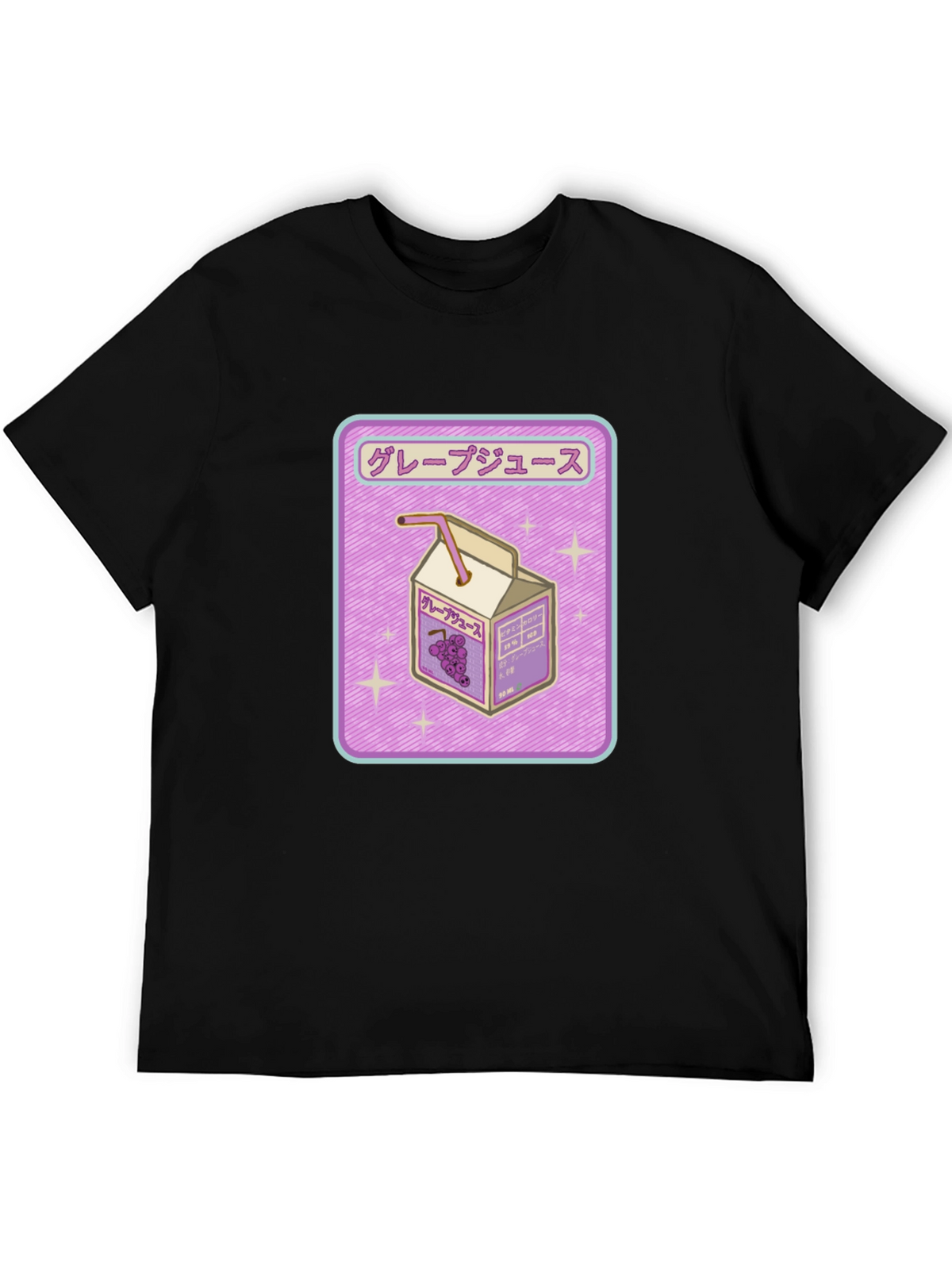 Grape Juice Box Graphic Tee - Trendy Anime Style