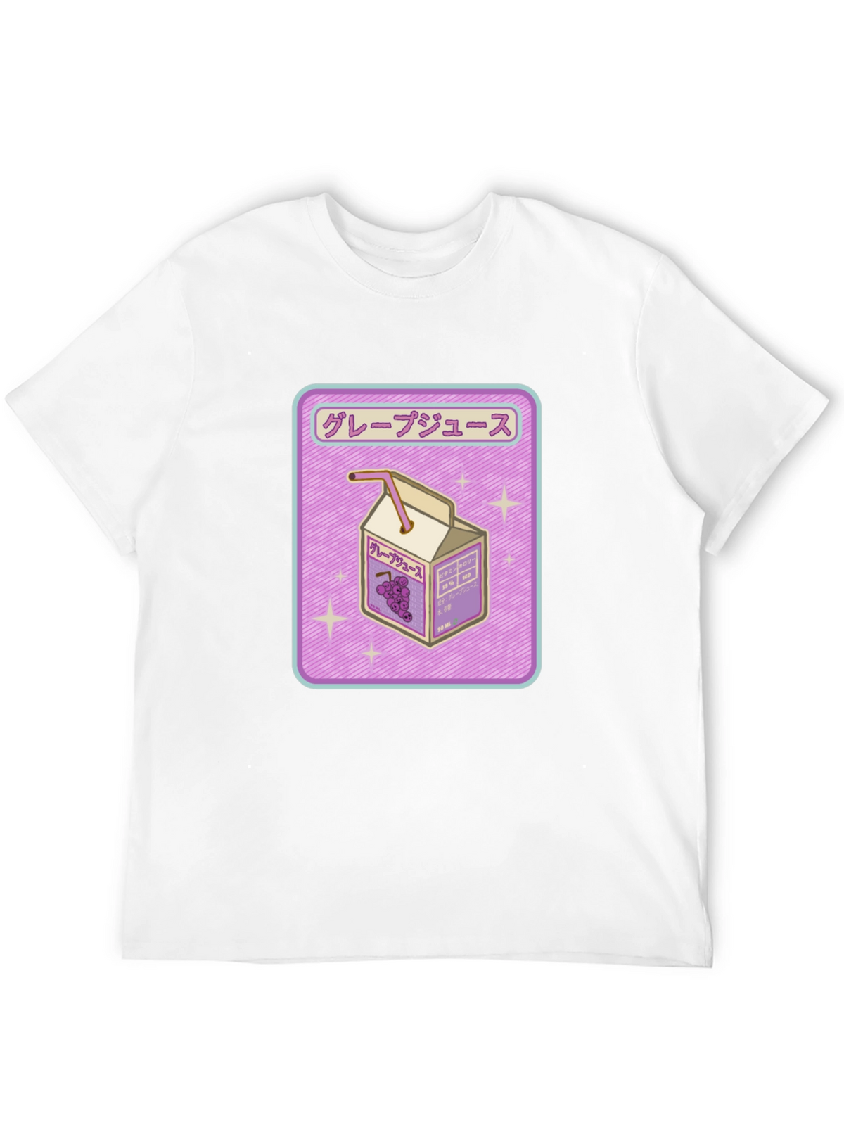 Grape Juice Box Graphic Tee - Trendy Anime Style