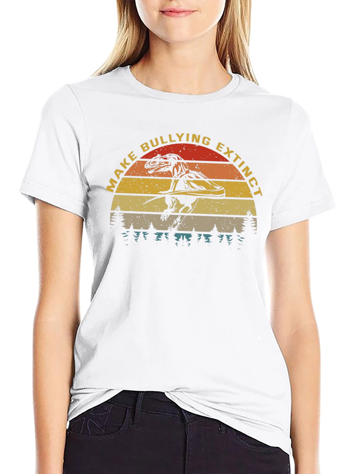 Make Bullying Extinct Dinosaur T-Shirt