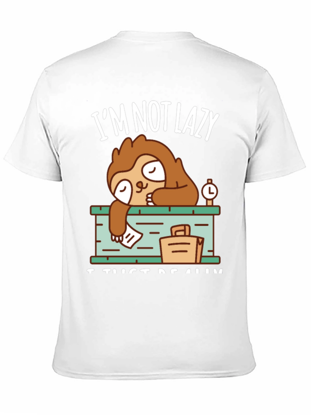 Lazy Sloth Graphic Tee - Mens Casual T-Shirt