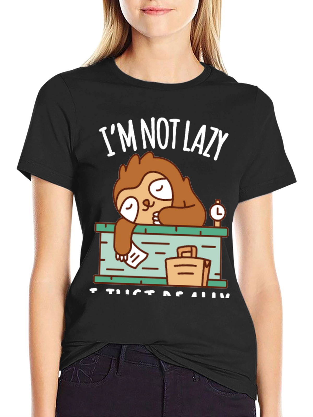 Lazy Sloth Graphic Tee - Mens Casual T-Shirt