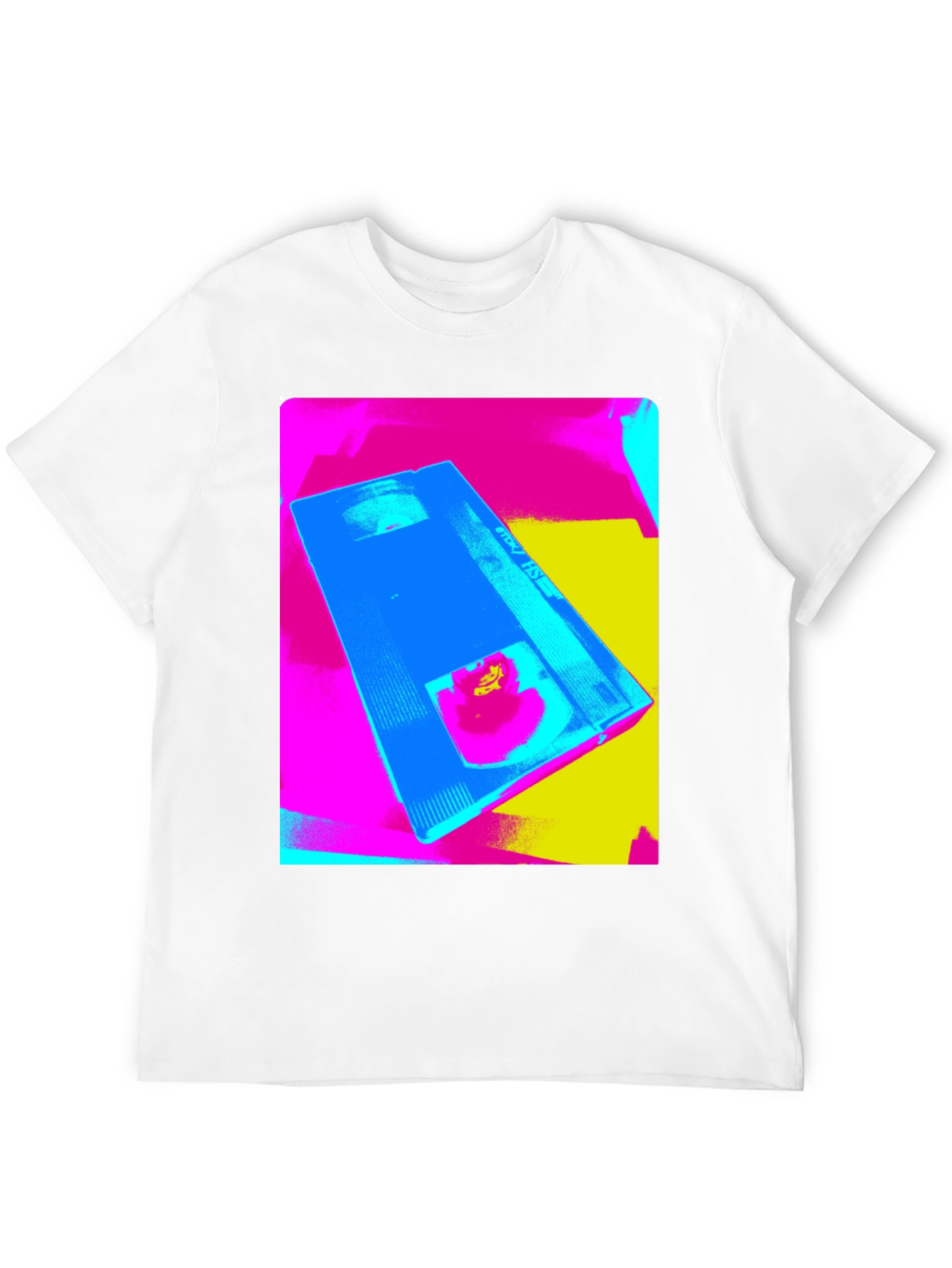 Retro VHS Pop Art Black T-Shirt