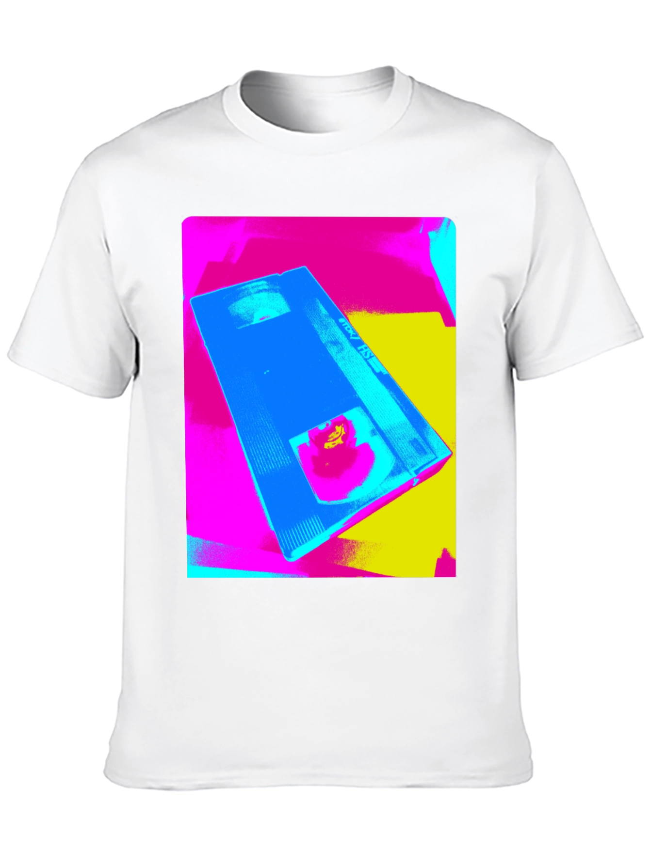 Retro VHS Pop Art Black T-Shirt