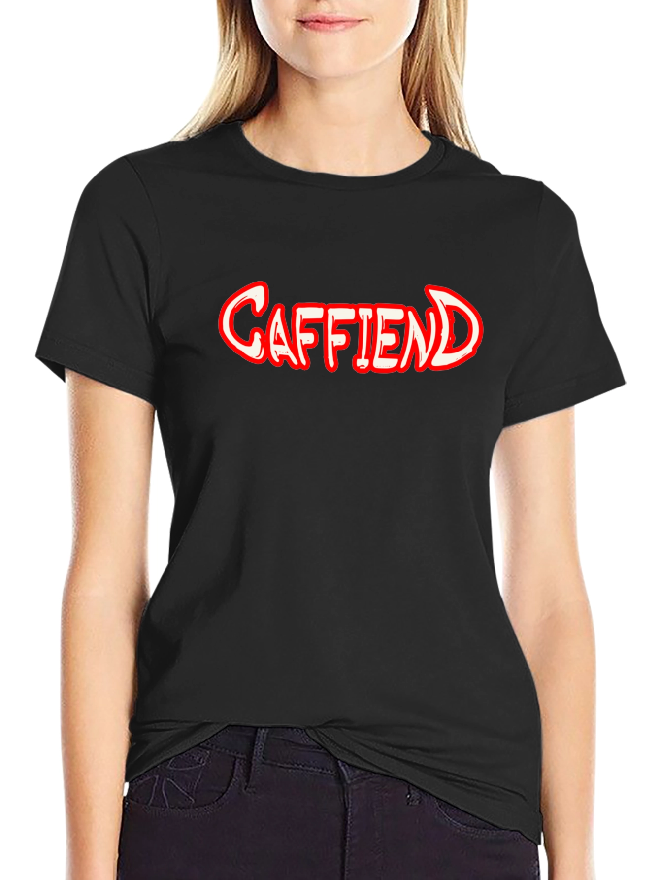 Caffiend Black T-Shirt - For Coffee Lovers