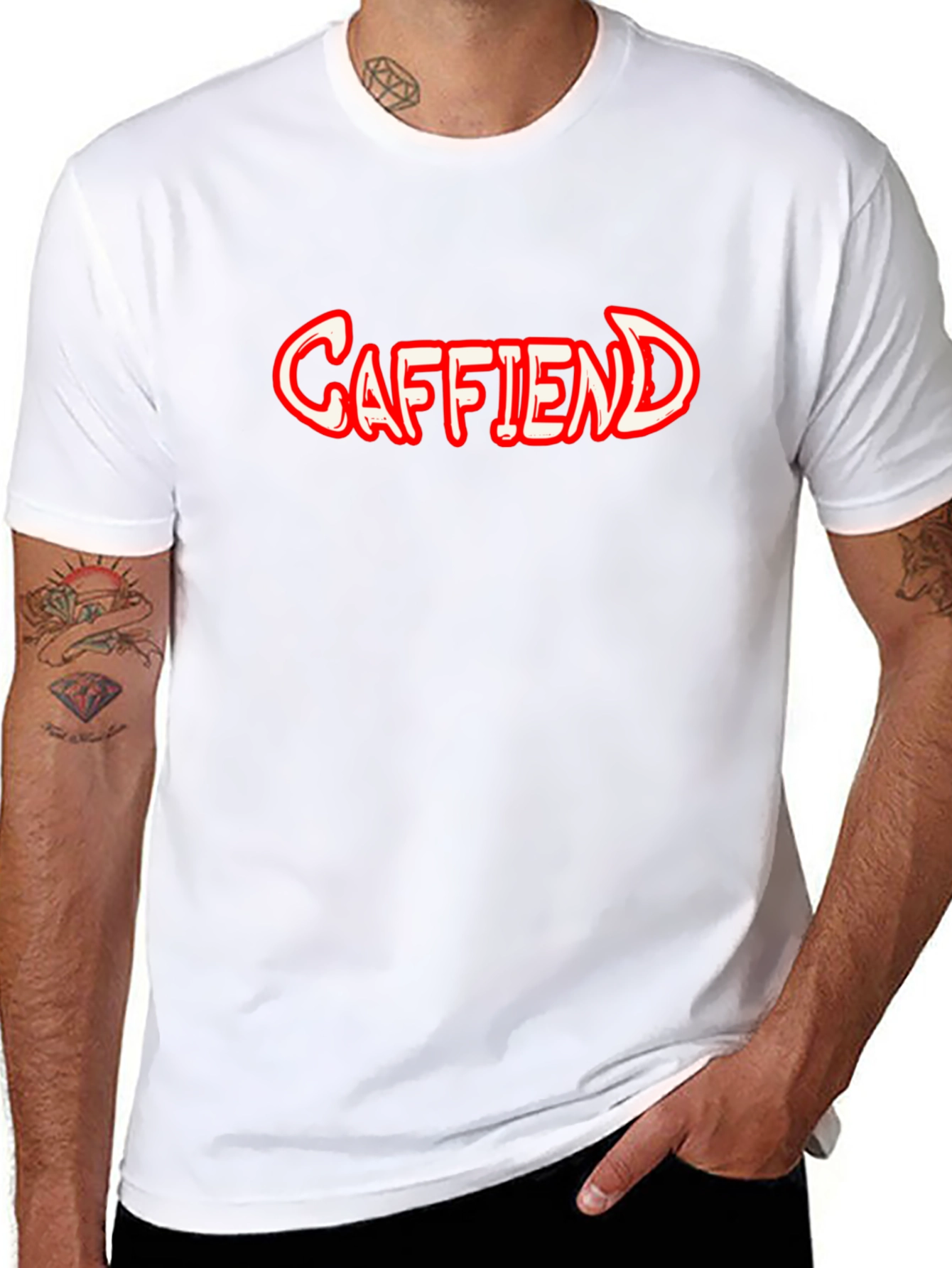Caffiend Black T-Shirt - For Coffee Lovers