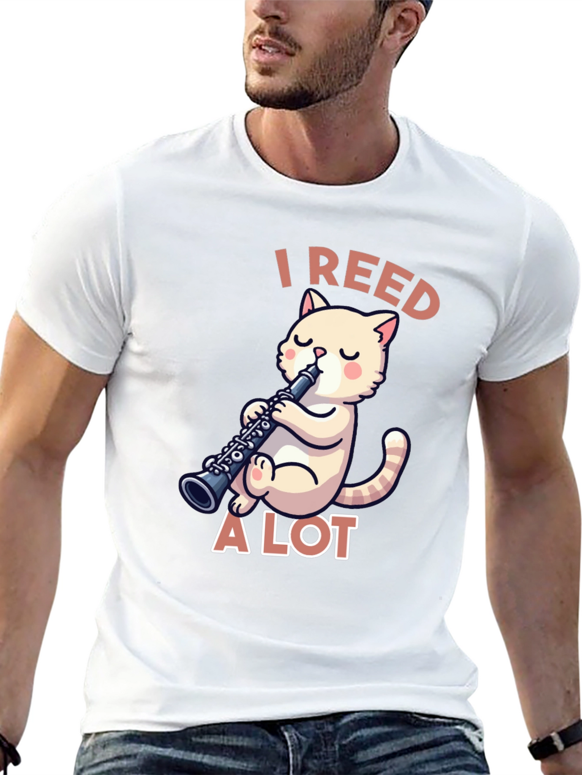 I Reed A Lot - Musician Cat T-Shirt