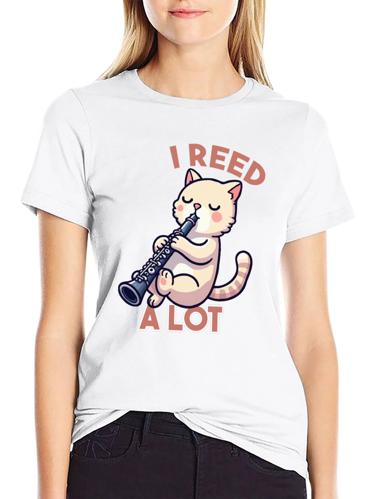 I Reed A Lot - Musician Cat T-Shirt
