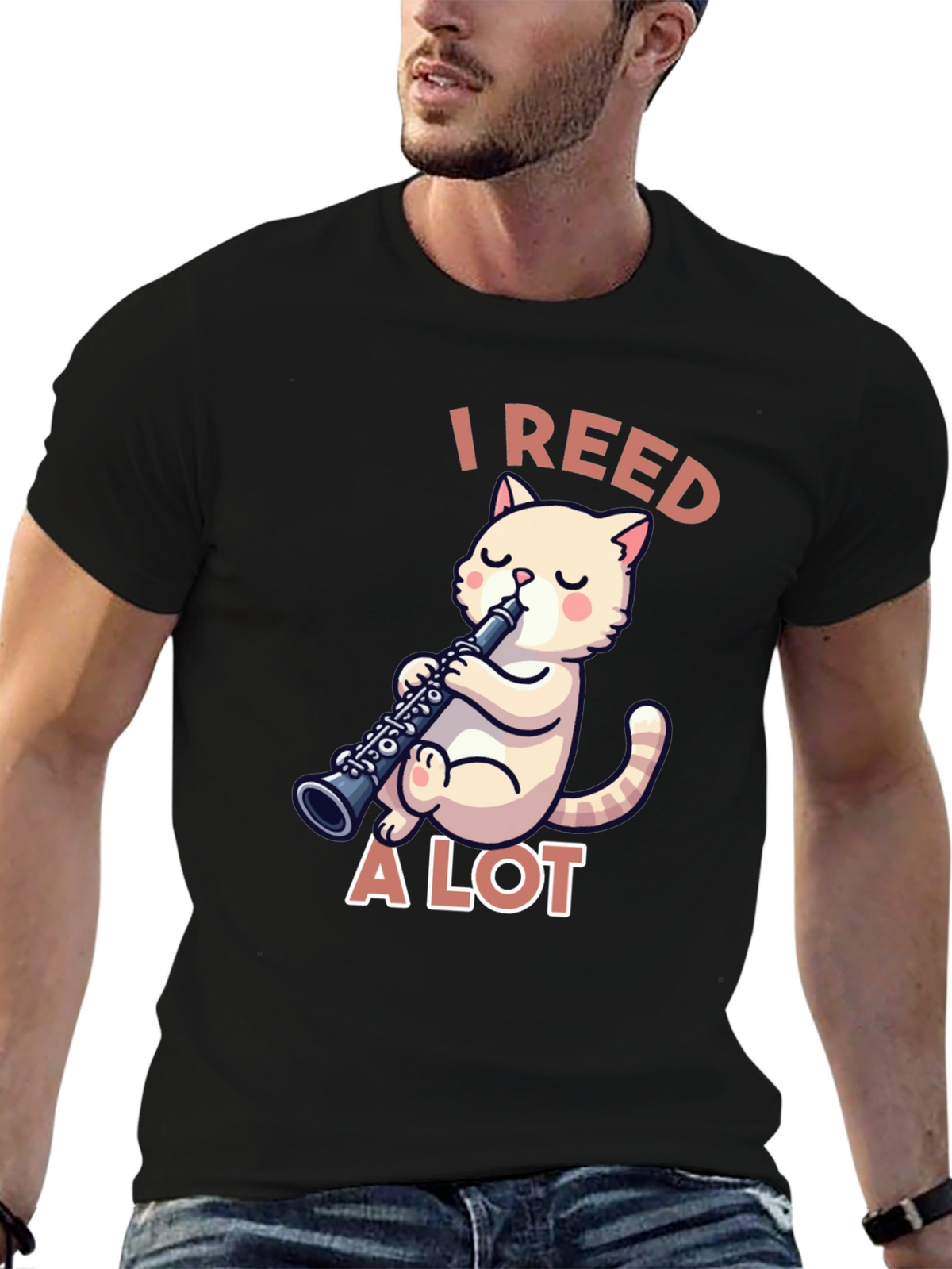 I Reed A Lot - Musician Cat T-Shirt