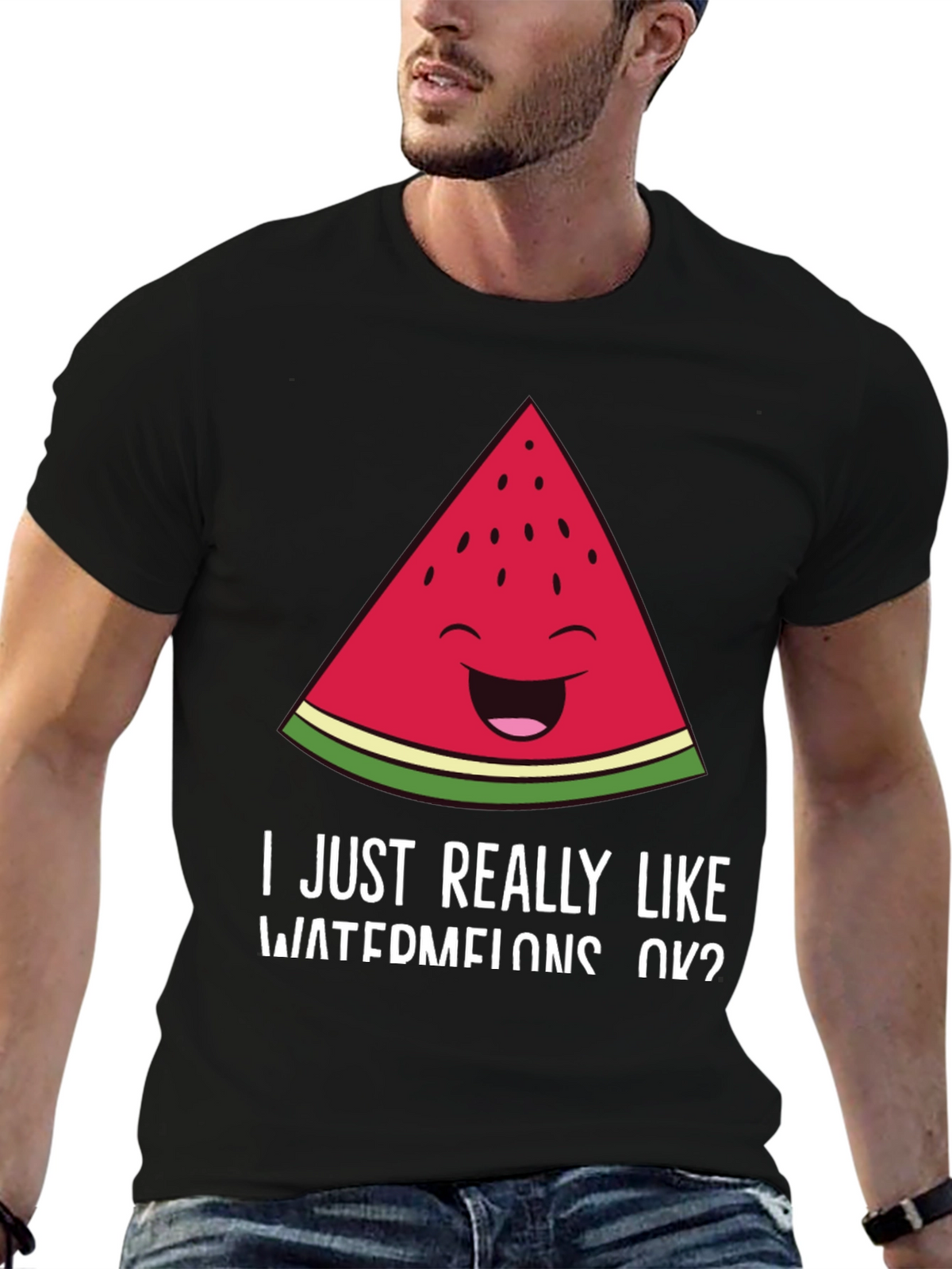 Funny Watermelon T-Shirt - I Like Watermelons OK?