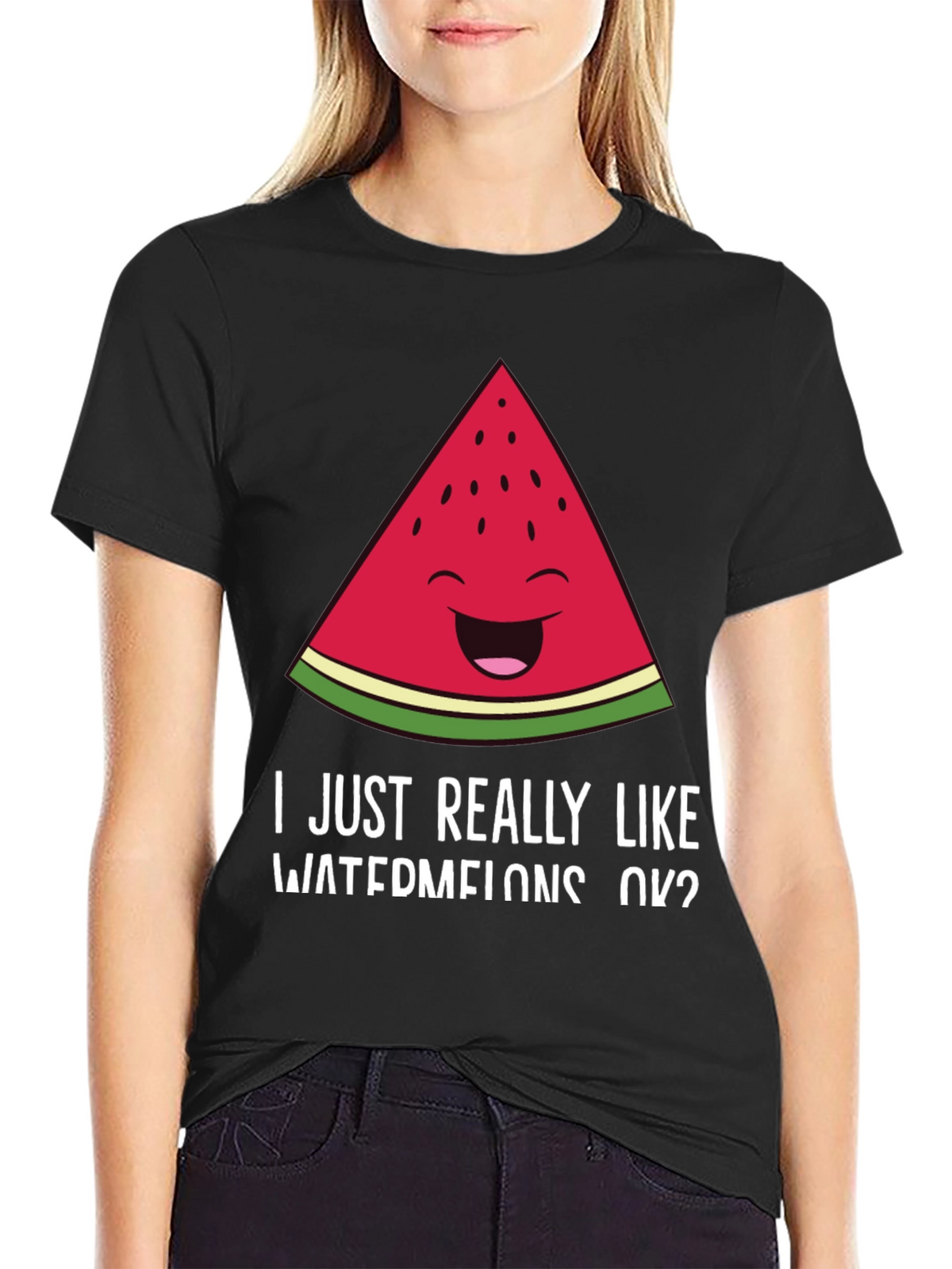 Funny Watermelon T-Shirt - I Like Watermelons OK?