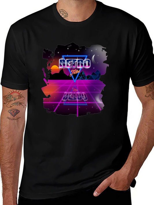 Retro Vibes Graphic Tee - 80s Style Design
