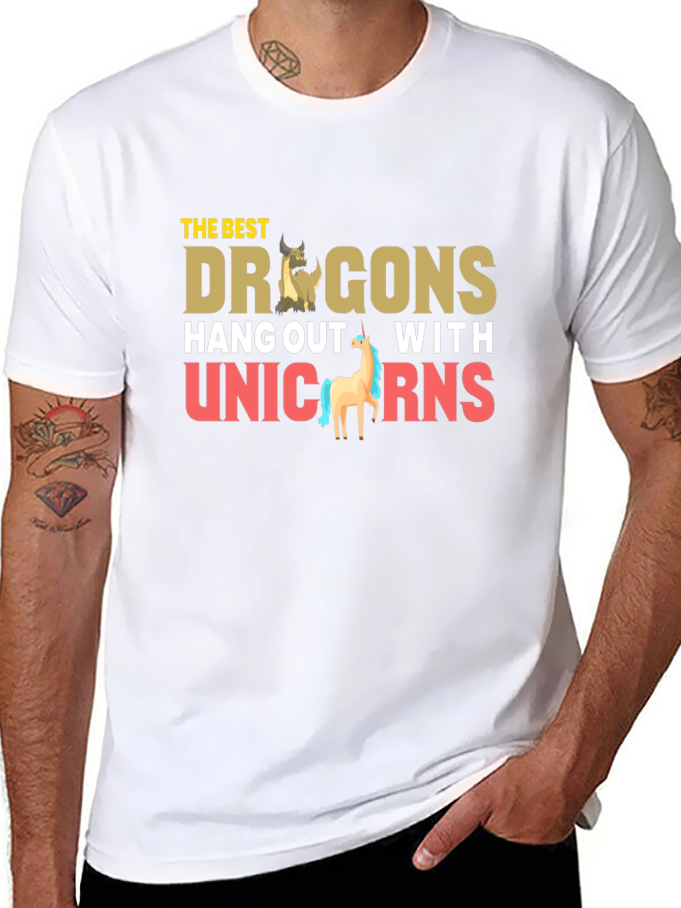 Dragons and Unicorns Graphic T-Shirt