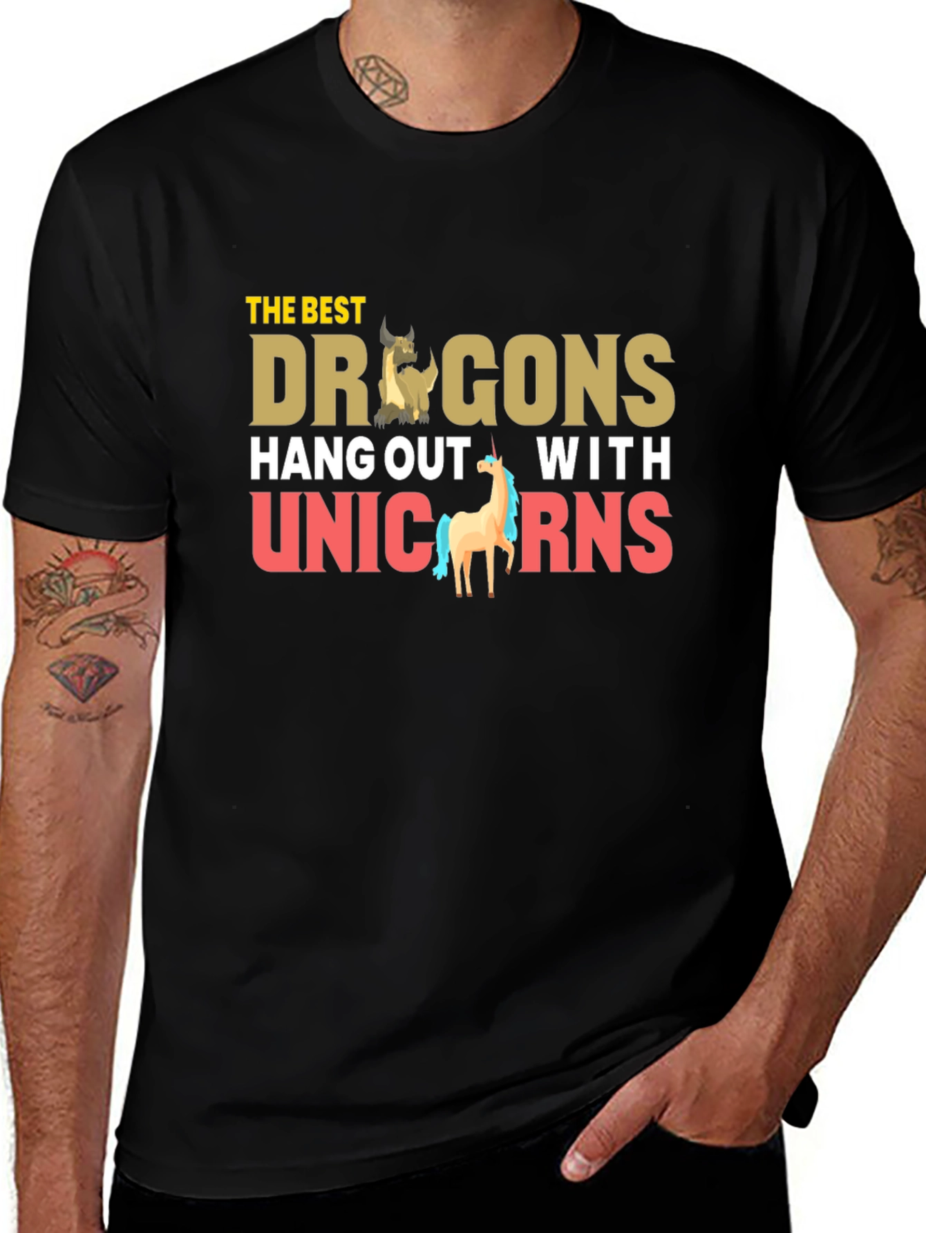 Dragons and Unicorns Graphic T-Shirt
