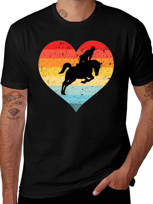 Equestrian Heart T-Shirt - Horse Riding Love Tee