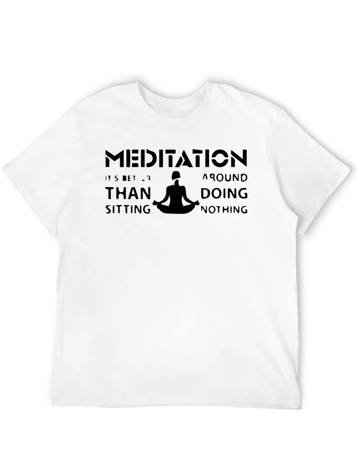 Meditate T-Shirt - Black Graphic Tee for Men