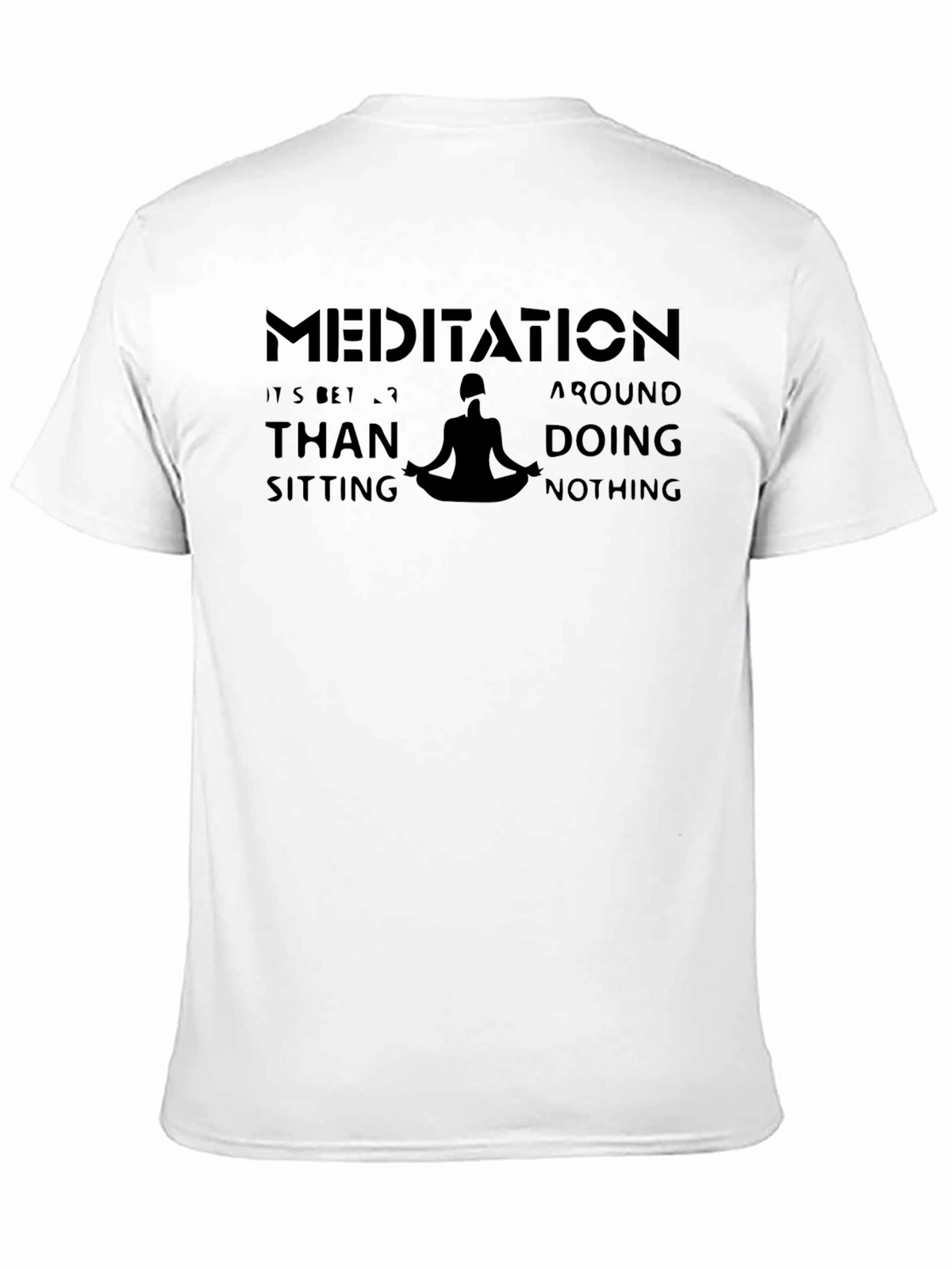 Meditate T-Shirt - Black Graphic Tee for Men