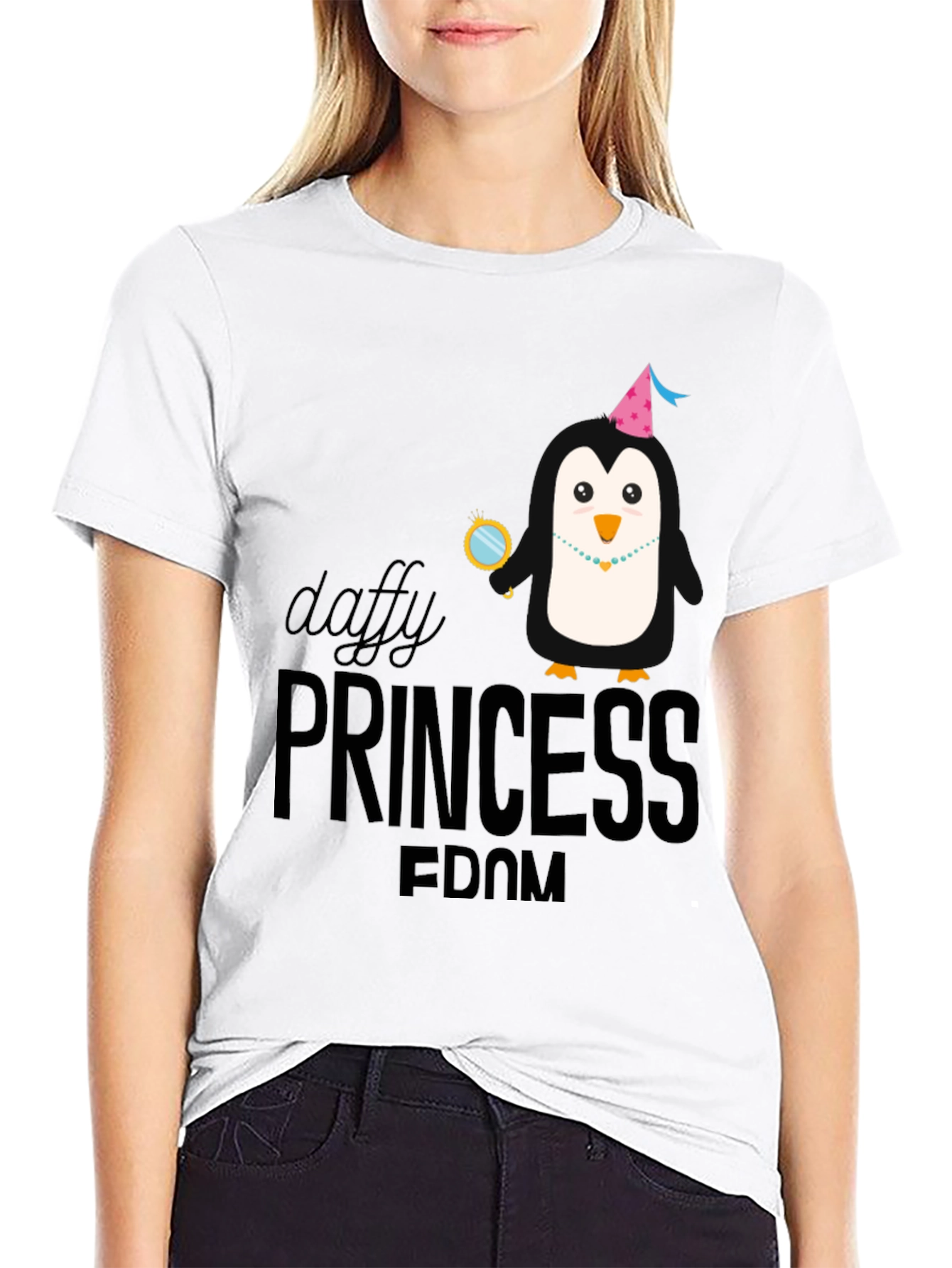 Daffy Princessdom Penguin T-Shirt - Black