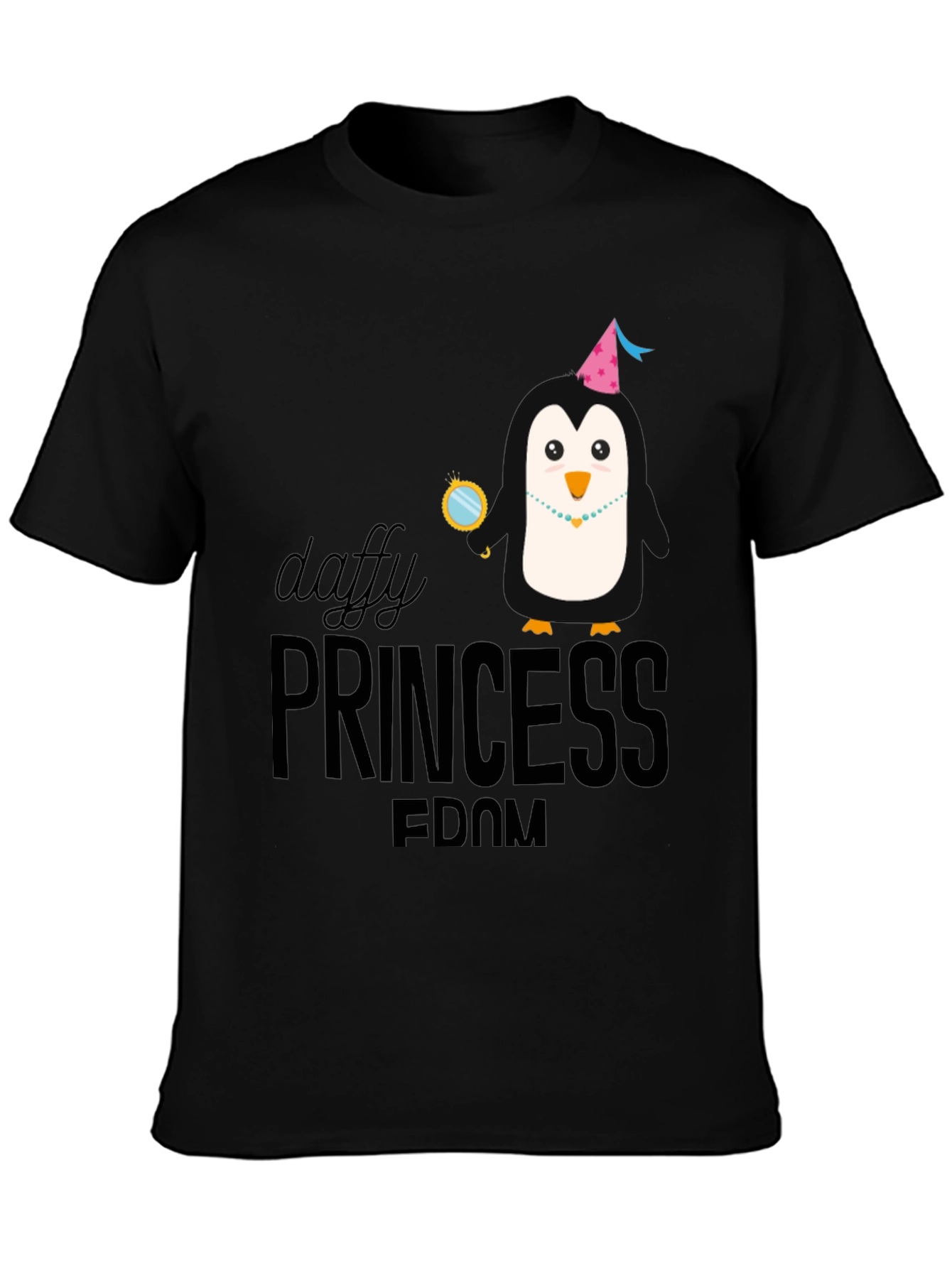 Daffy Princessdom Penguin T-Shirt - Black