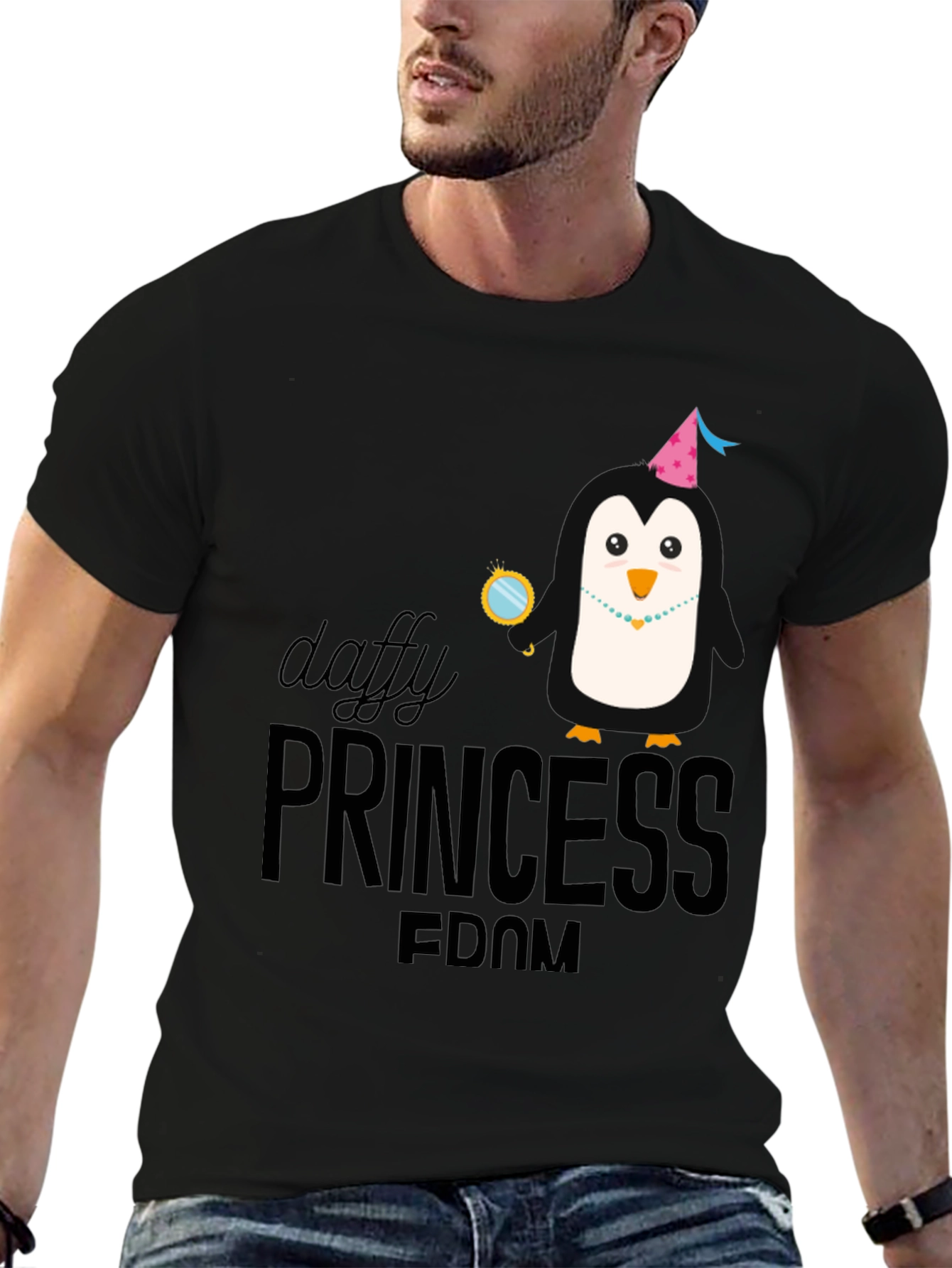 Daffy Princessdom Penguin T-Shirt - Black